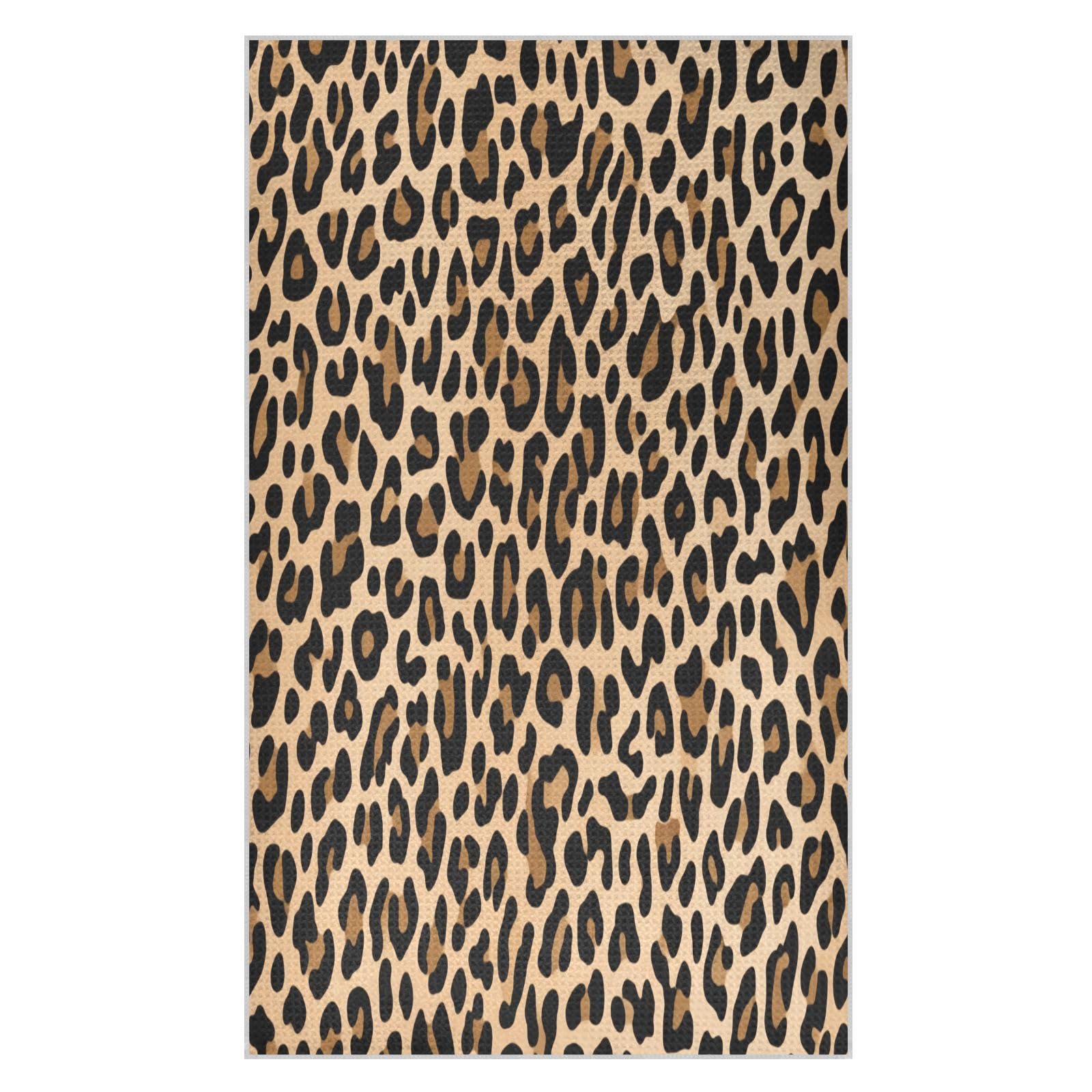 BURSTDDY Leopard Print Kitchen Towels,Absorbent Dish Towels 1 Pack