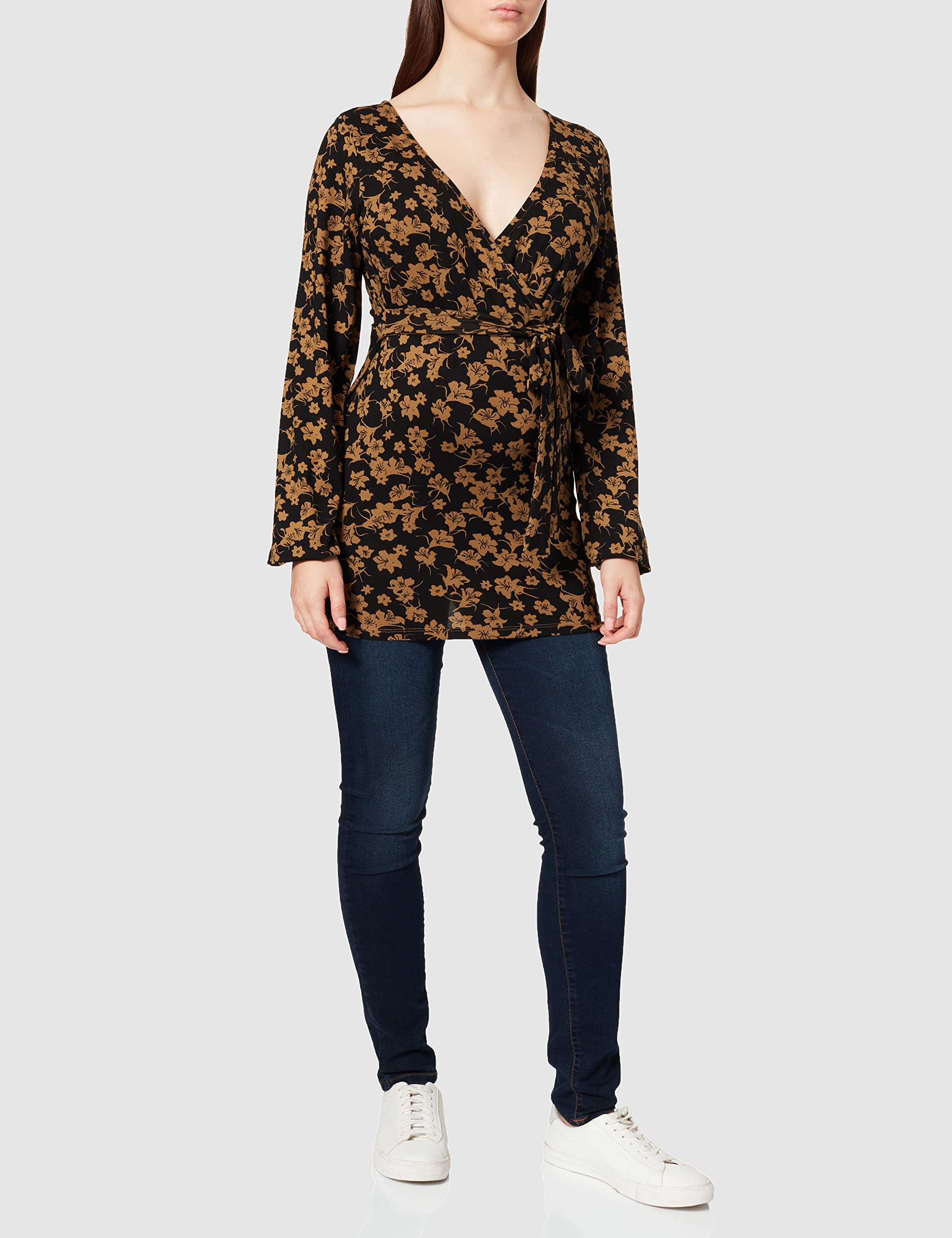 Noppies Damen Top Nurs Ls AOP Irving T-Shirt