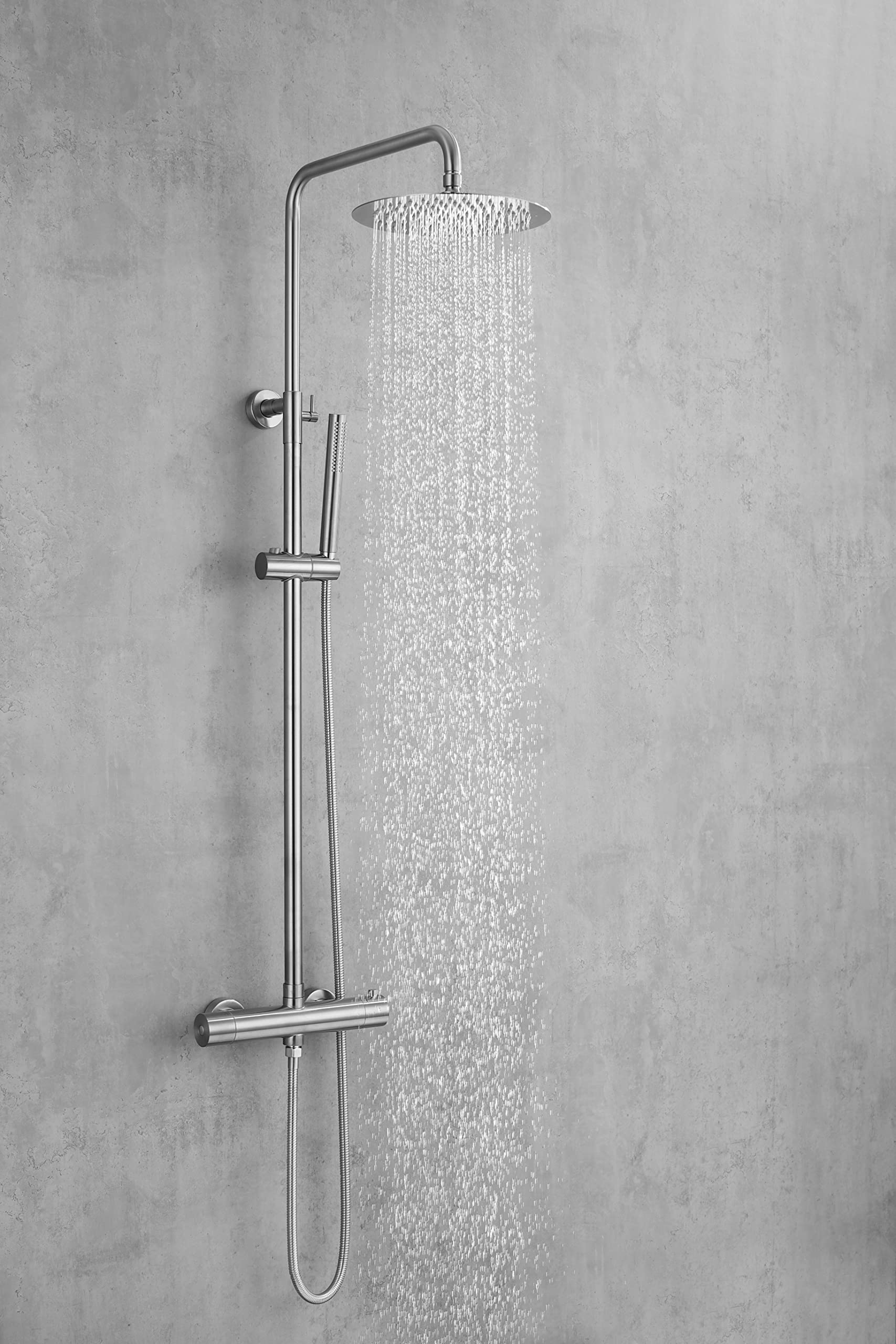 Douche De Jardin Acier Inoxydable Système De Douche Complet En Acier Inoxydable - Système De Douche Avec Thermostat Et Douche De Pluie Douche Jardin