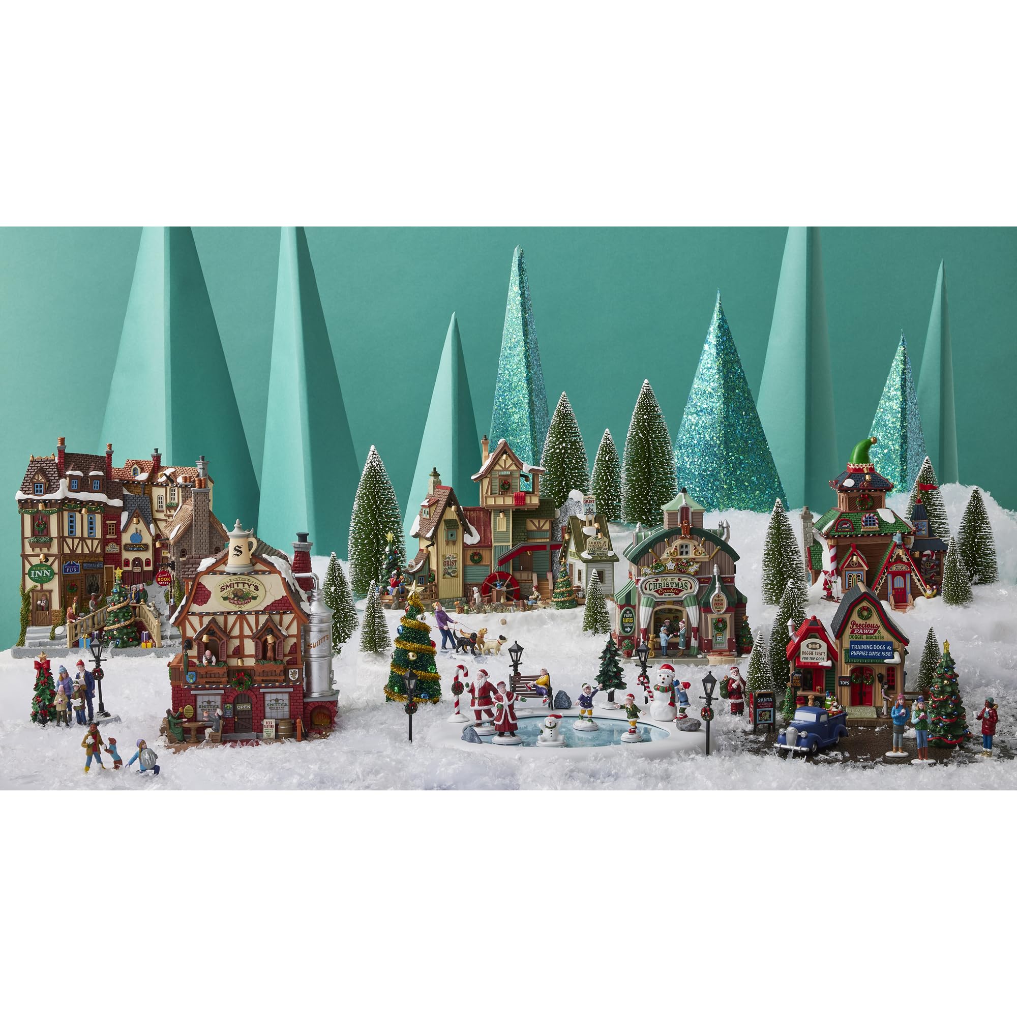 Lemax Elwood's Elf Lodge, a batteria (4,5 V), edifici illuminati, #45224