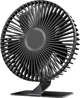 6'' USB Desk Fan, 4 Speeds Desktop Table Cooling Fan, Ultra Quiet, 90° Rotation, Strong Wind, USB Powered, Portable Mini Personal Desk Fan for Home, Bedroom, Office, RV, Travel
