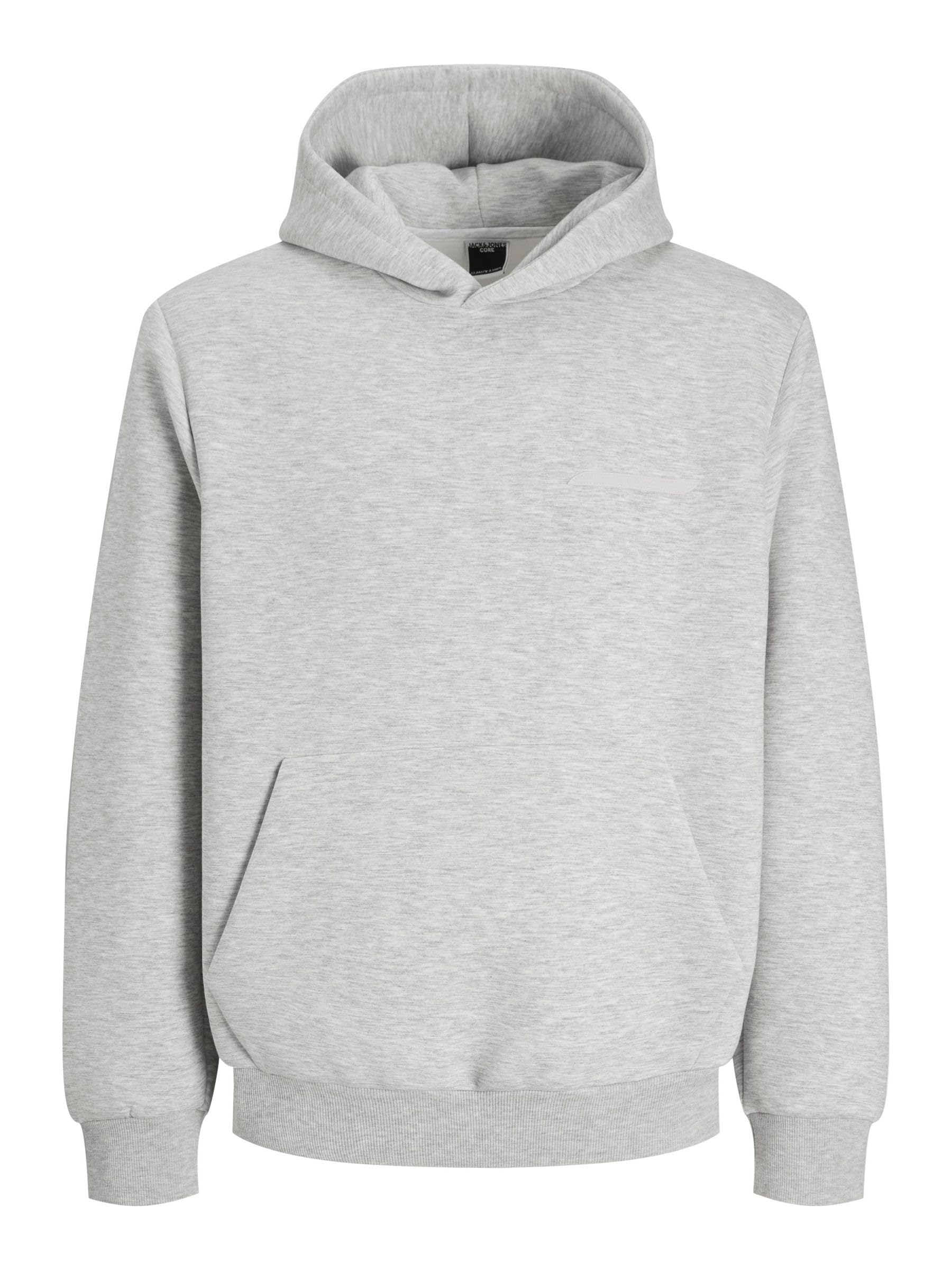 JACK & JONES Jcofusion Scuba Sweat Hood Noos, Light Grey Mix, S