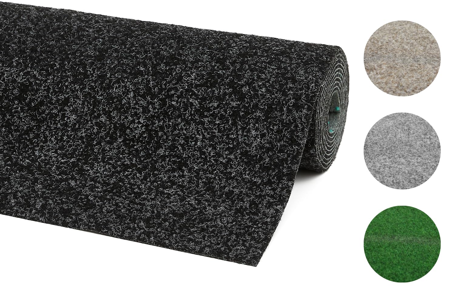 andiamo Tappeto in erba sintetica Deco con gommini – tappeto erboso artificiale per esterni da utilizzare come tappeto da balcone o prato, resistente alle intemperie e ritagliabile, 133 x 400 cm,