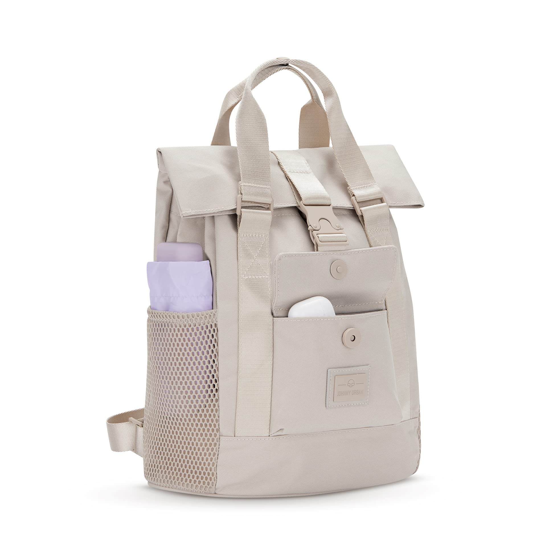 Johnny Urban Mochila Mujeres Pequeña Beis - Jules - Para Universidad, Trabajo & Ciudad - Con Compartimento para Portátil - Repelente al agua