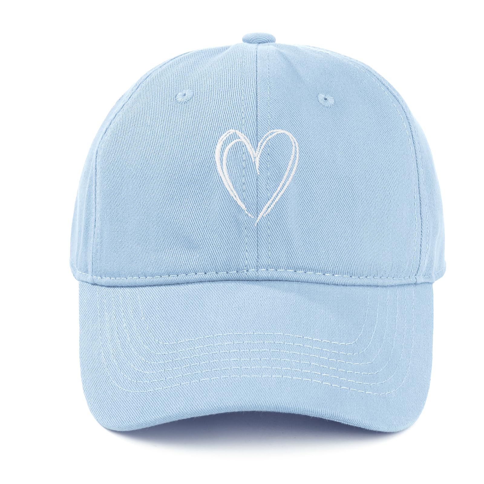 American Trends Womens Baseball Caps Cute Heart Embroidered Dad Hat