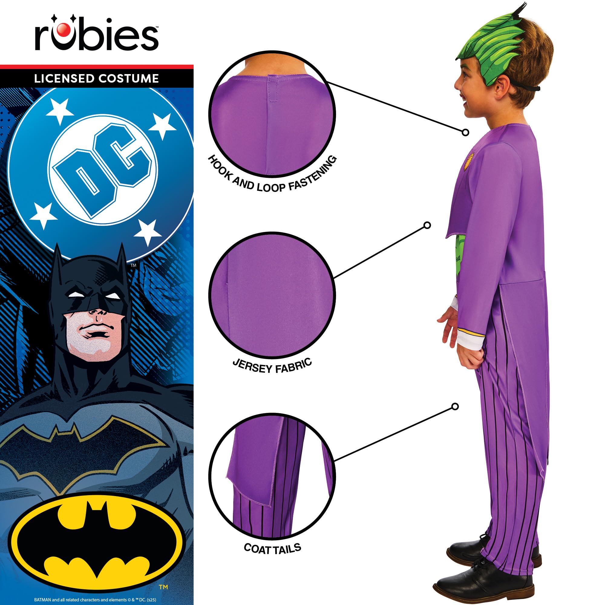 Rubies Official WB Joker Costume, Kids Fancy Dress, Size Age 7-8 Years Halloween, Multi, size 7-8 - Image 4