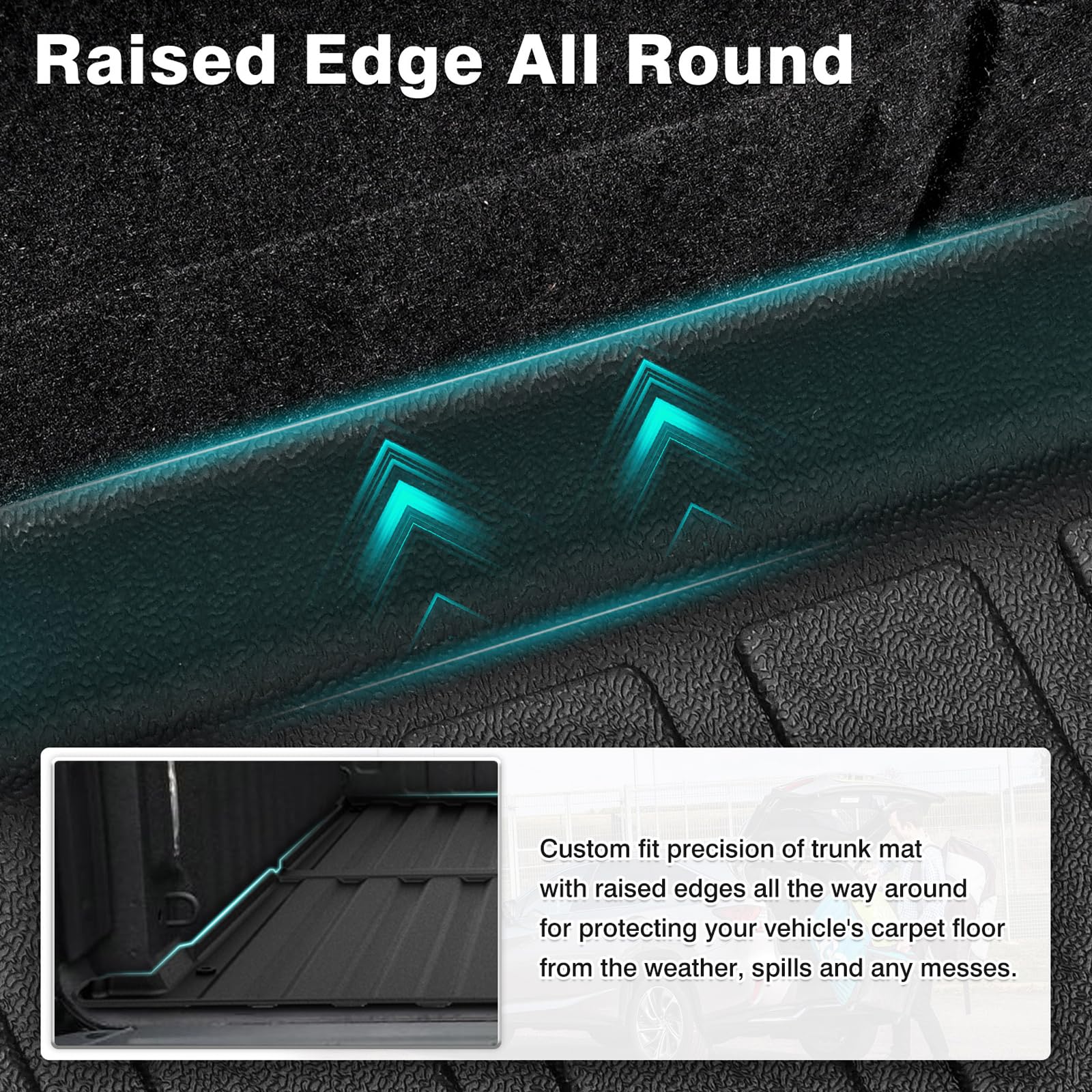 Mixsuper Bed Mat For 2024-2025 Chevy Silverado EV 5.9ft Bed - TPE Material, All Weather, Anti-Slip