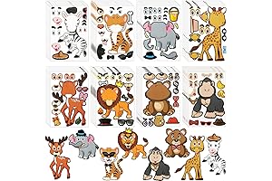 Safari Animal Sticker 48 Sheets: Create a Thrilling Wildlife Adventure