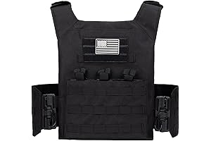 Quick Release Outdoor Tactical Vest Lightweight Heavy Duty, Durable, Breathable Adjustable Airsoft Vest for Adults