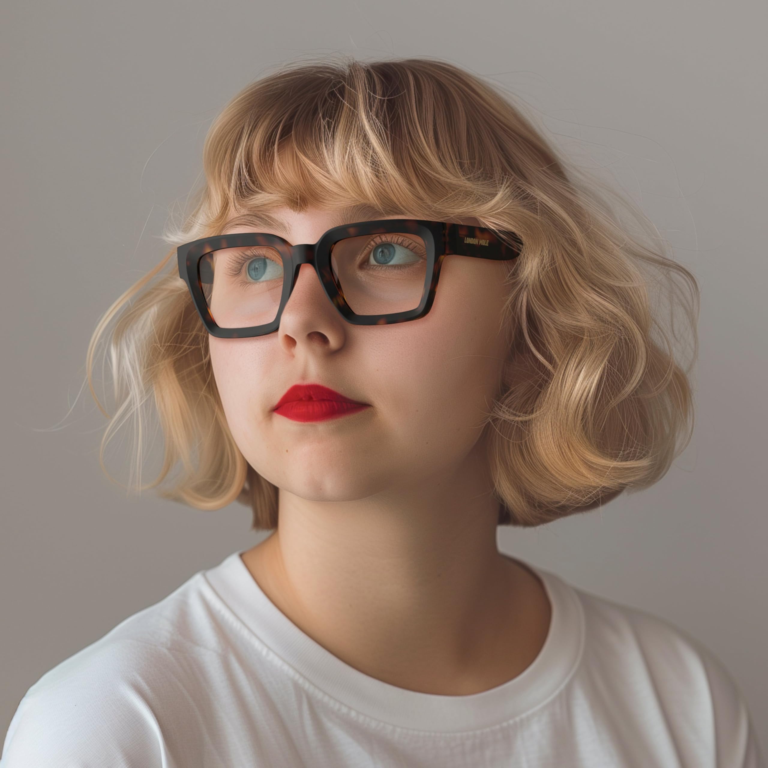 LONDON MOLE® Phoenix large oversized reading glasses, Rubberised Tortoiseshell, 51 mm - Image 2