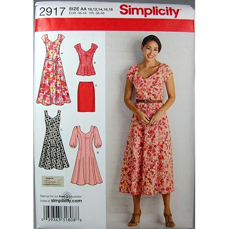 Simplicity 2917 Sewing Patterns for Dress and Tunic for Women by Karen...