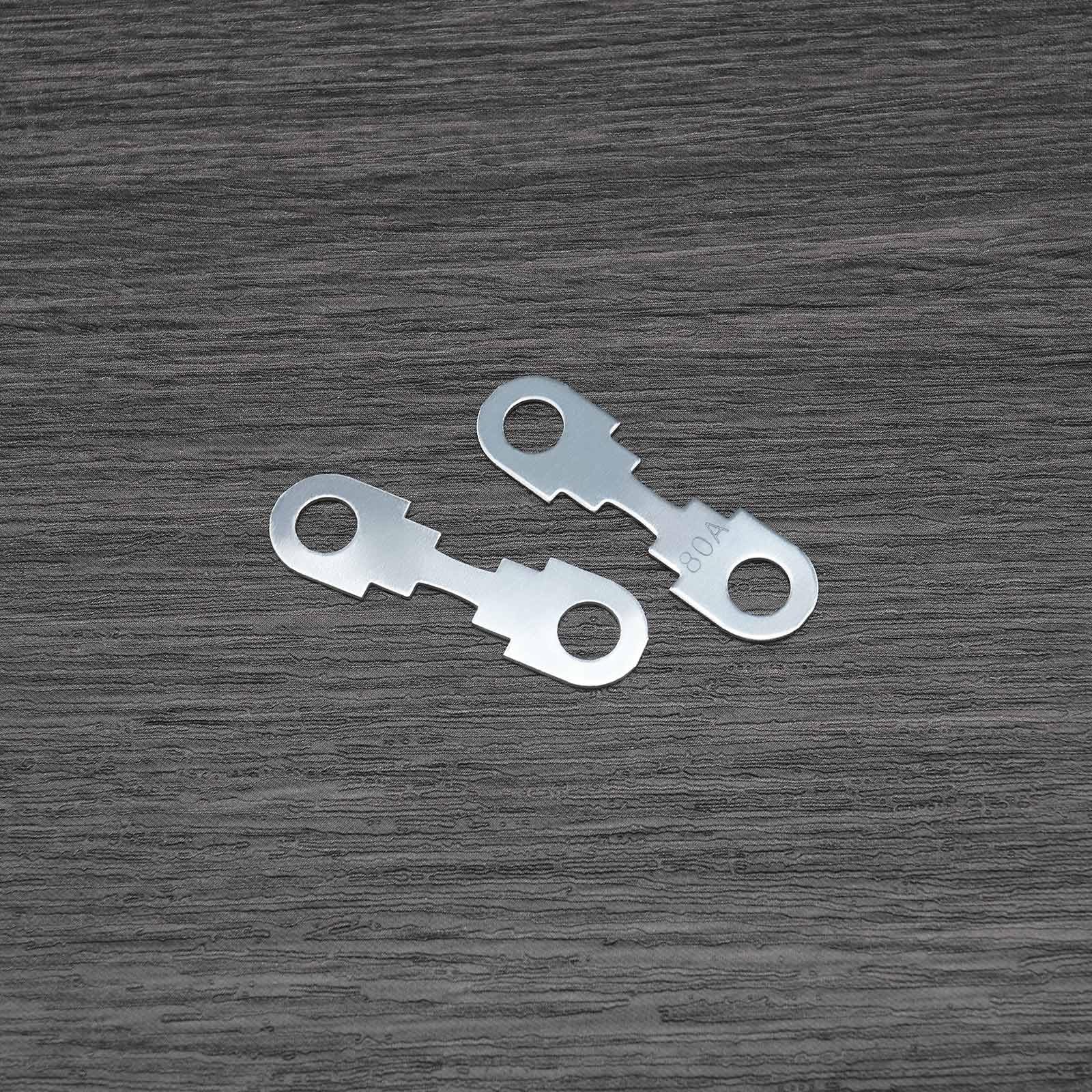 10pcs Bande de Fusible Plate Ton Argent en Alliage de Zinc Lame de Rechange Bande de Fusible DC 32V Compatible avec Opel Compatible avec VW (40A 50A 60A 80A 110A Chaque 2 Pièces)