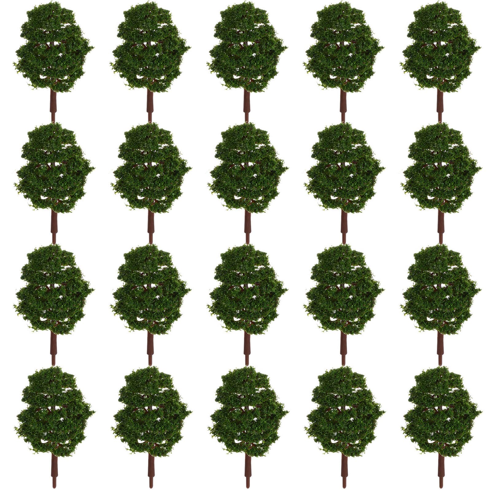 Arbre Maquette Miniature Vert en Plastique 1: 100 Lot de 20 Pièces