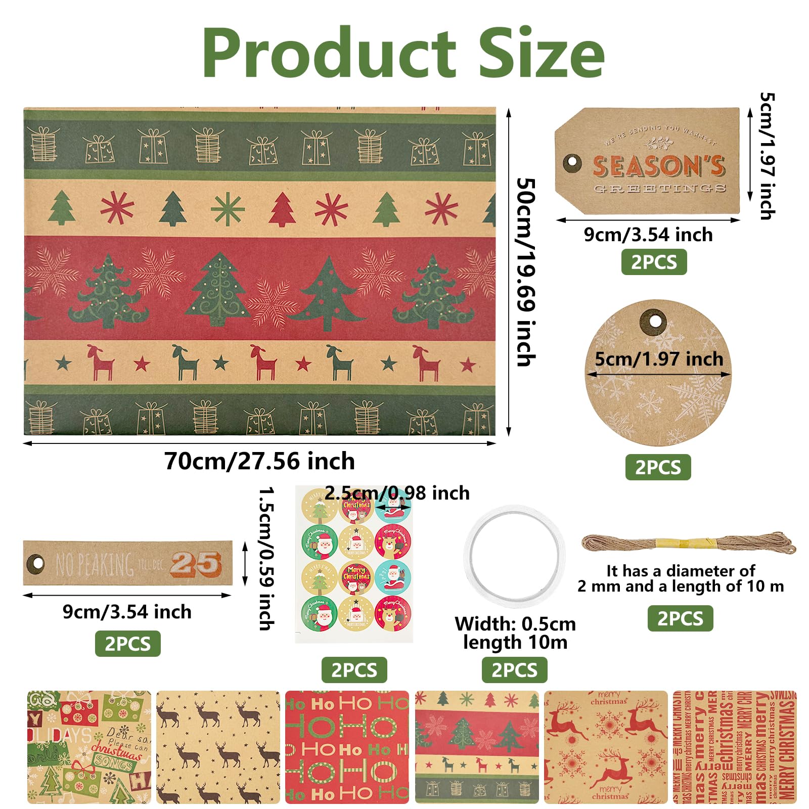Kerstkadopapier Kraftpapier & Recycled - Krabbendam Kadoverpakking
