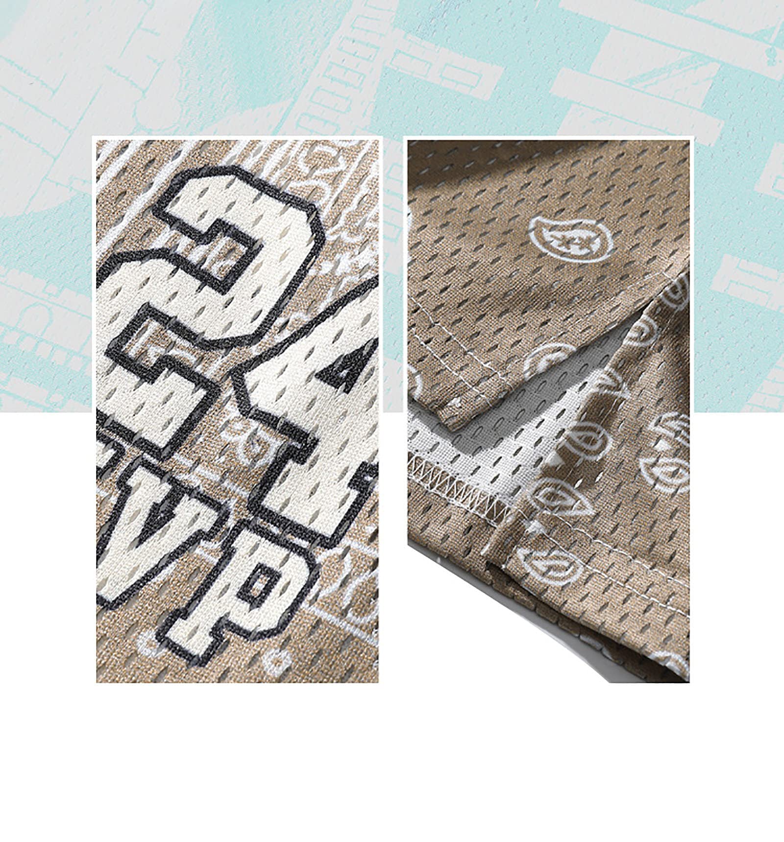 Maglie da Basket da Uomo Pantaloncini MVP 24# Casual Hip Hop Street Abbigliamento Sportivo Traspirante Uniforme Ad Asciugatura Rapida
