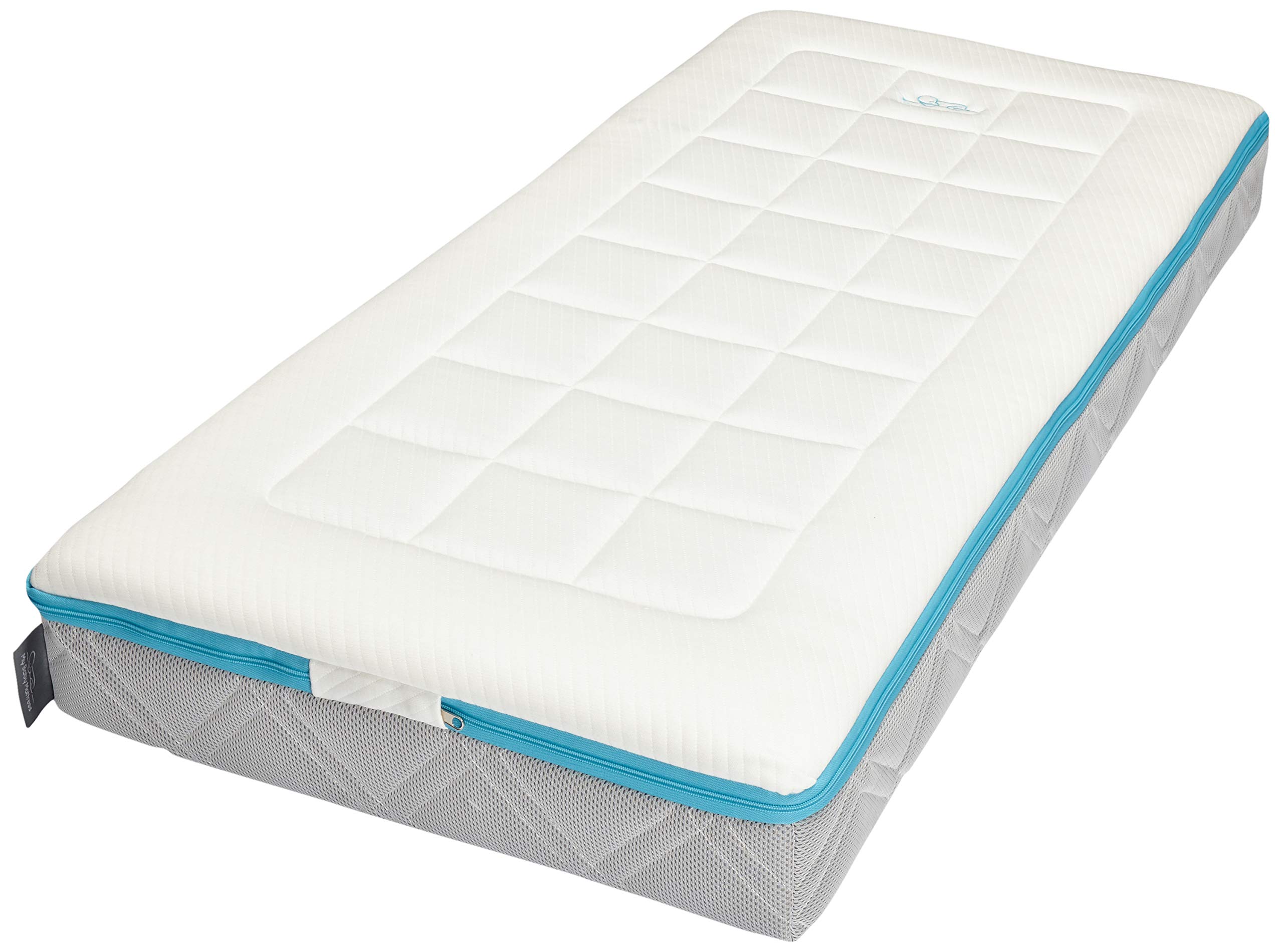 My Baby Mattress Colchón de Cuna Andy Producto Sanitario Transpirable Nucol® – Alta Ventilación y Adaptabilidad – Doble Cara Verano/Invierno – Desenfundable 117x57cm