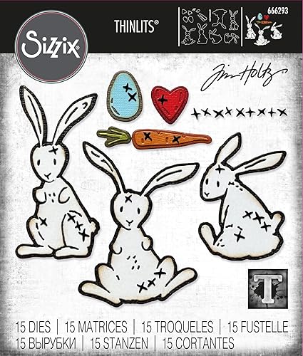 Miniatura 3 de Sizzix Juego de troqueles Thinlits 666293 de Tim Holtz, 15 unidades