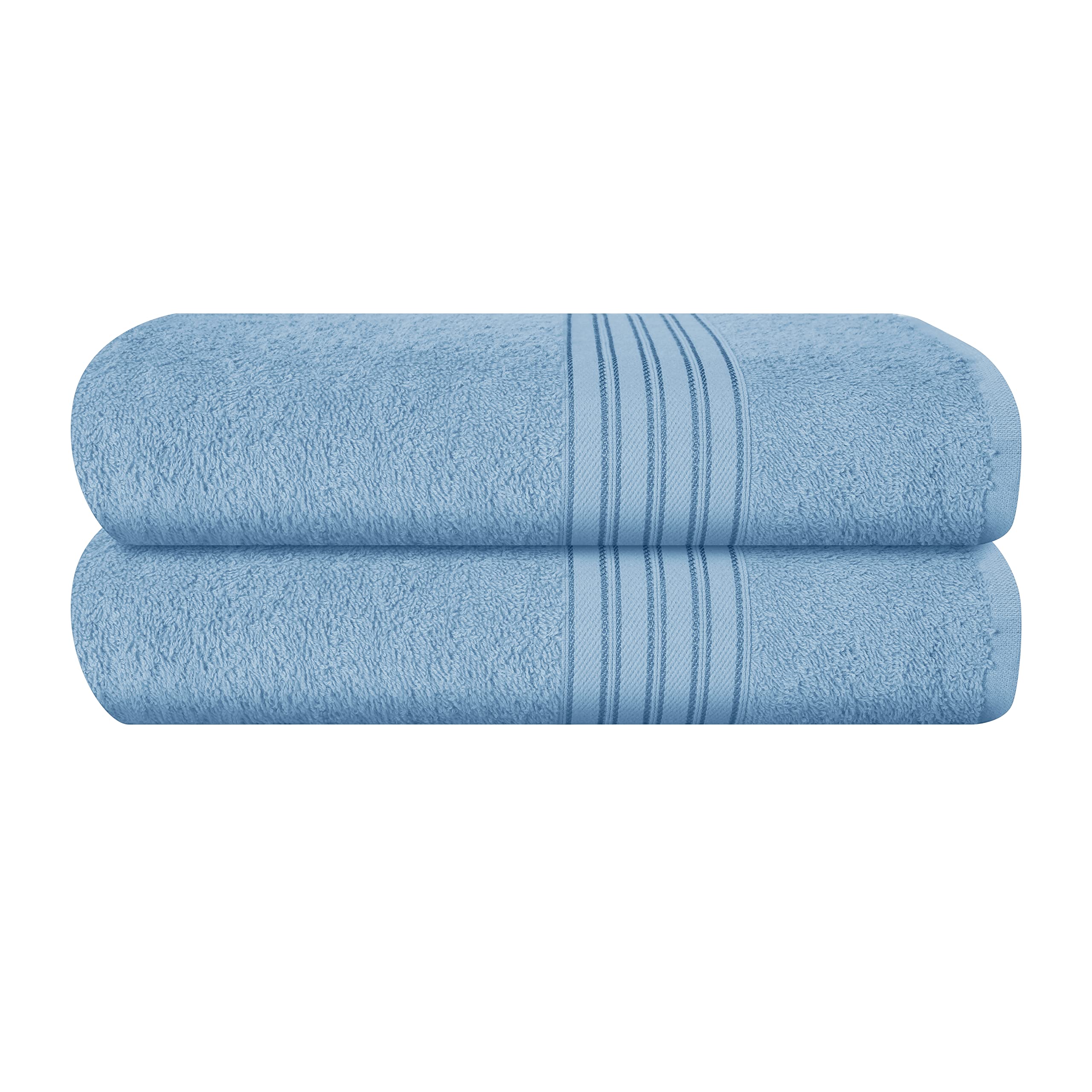 BOUTIQUO 100 Cotton 2 Pack Bath Towel Set 28x55 Eco-Friendly Large Bath Towels Compact Quickdry Lightweight Soft Highly