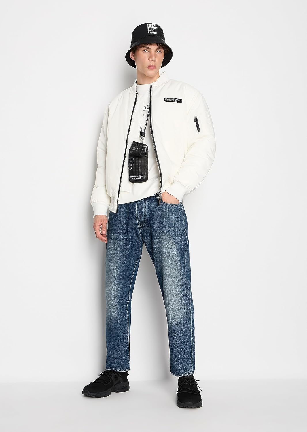 Armani Exchange mens Limited Edition We Beat as One Capsule French Terry Pullover Sweatshirt - Image 2