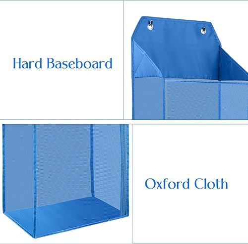 Miniatura 7 de Libeder Cesta de lavandería para colgar sobre la puerta, cesta plegable de malla para colgar con cremallera para organizador de ropa sucia, bolsa de