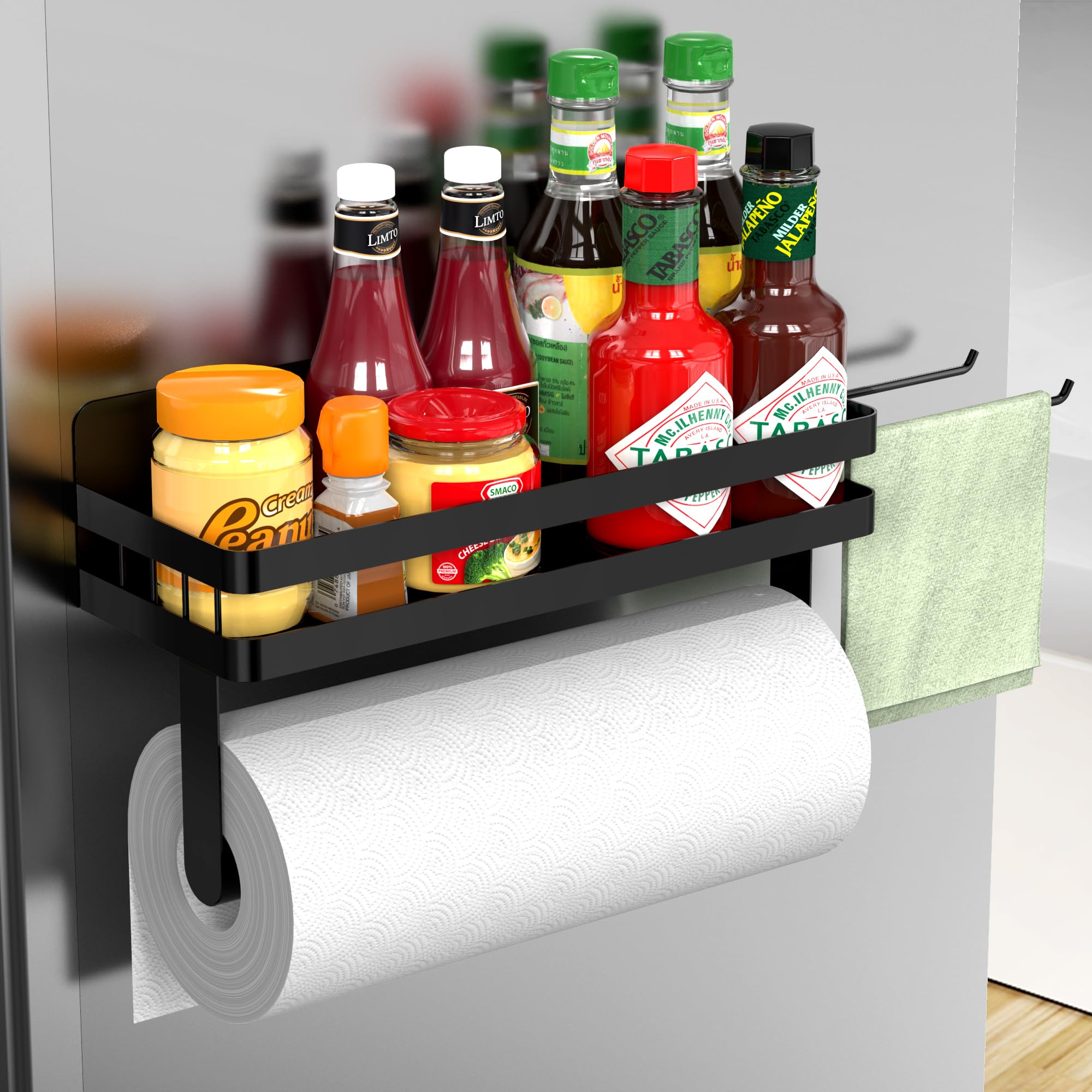 Amazon.com - ZUNTO Magnetic Paper Towel Holder for Fridge, Black