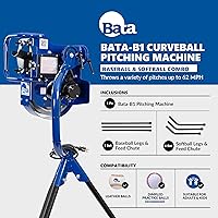 Vista 2 de BATA Baseball and Softball Combo Wheel Pitching Machine, Youth and Adult Automatic Pitch Machine for Baseballs and Softballs, Practice Training