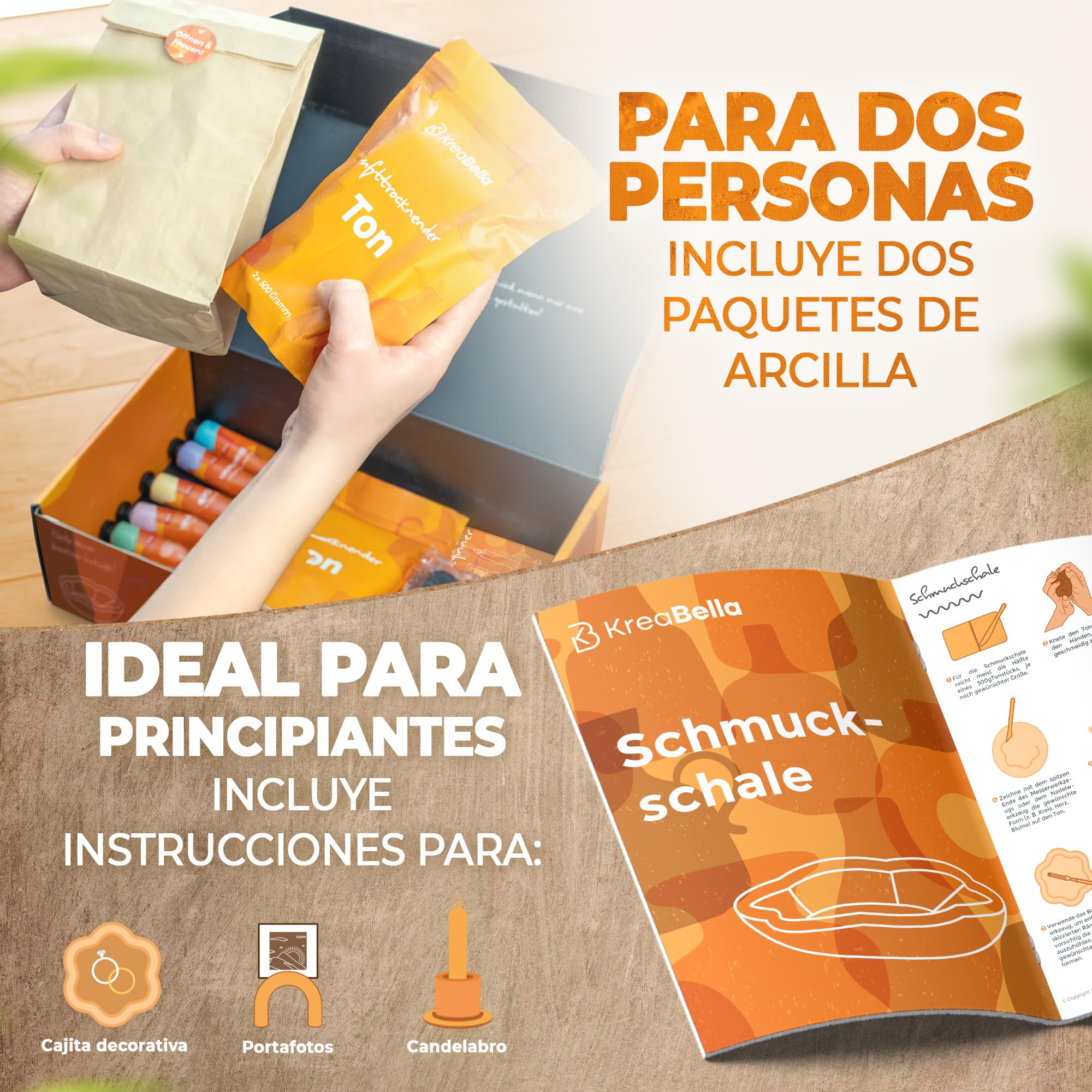 Juego de alfarería - Alfareros DIY para el hogar, arcilla de secado al aire para manualidades, arcilla de secado automático, juego de arcilla seca para cerámica creativa, juego creativo de