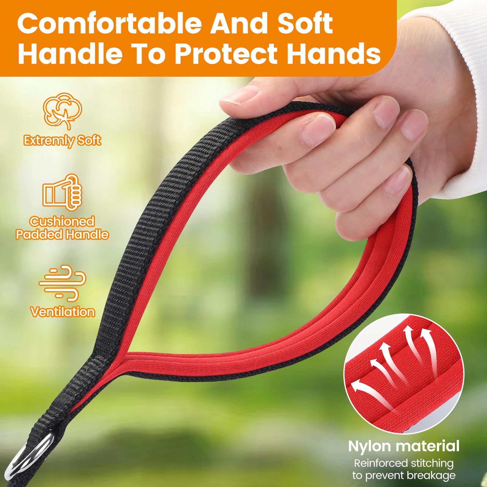 HAPPY HACHI Dog Training Lead, Long Line Nylon Leash for Small Medium Large Dogs Puppy Pets Recall Training - Image 2