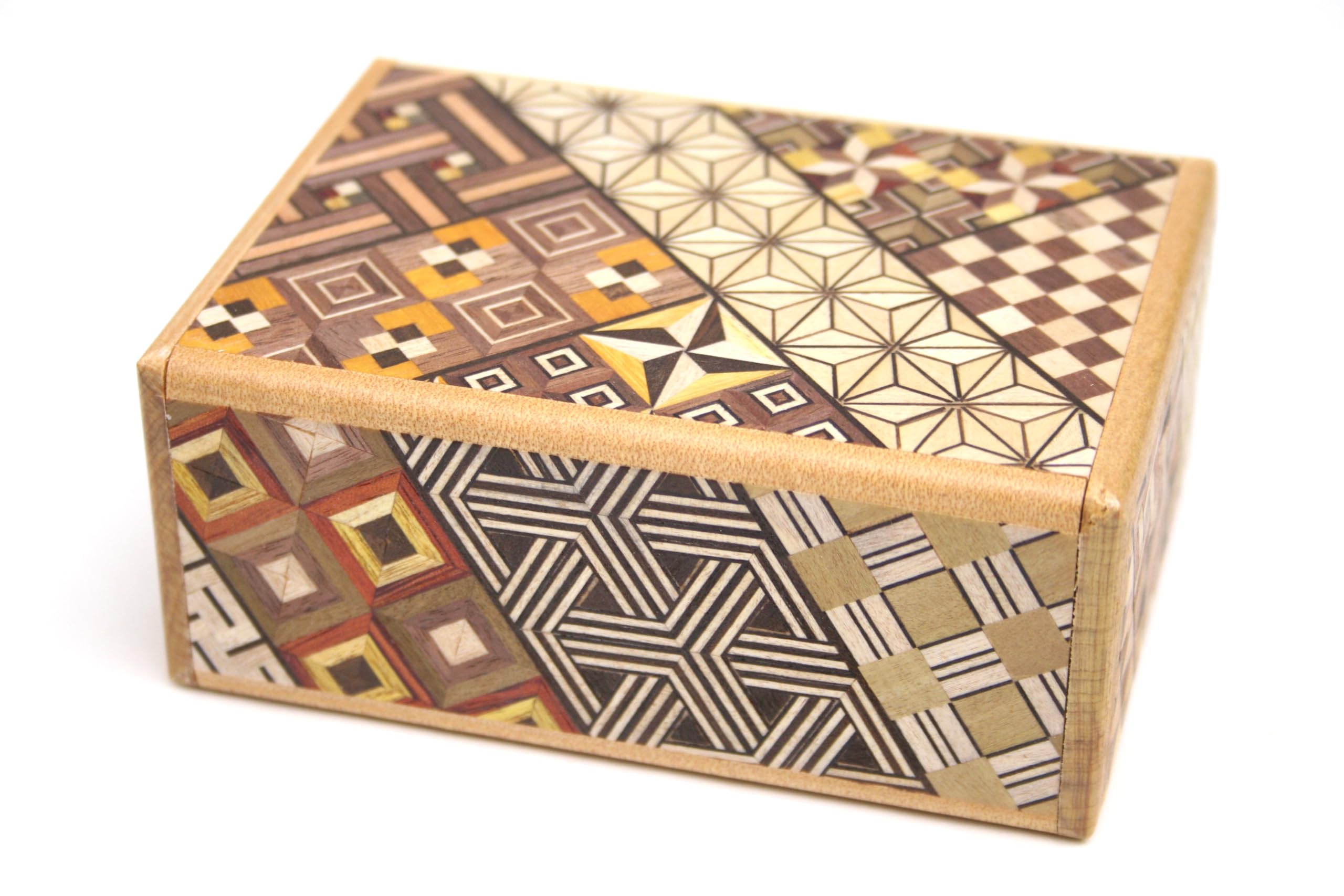 Amazon | 箱根寄木細工 秘密箱4回仕掛け Japanese puzzle box 4steps