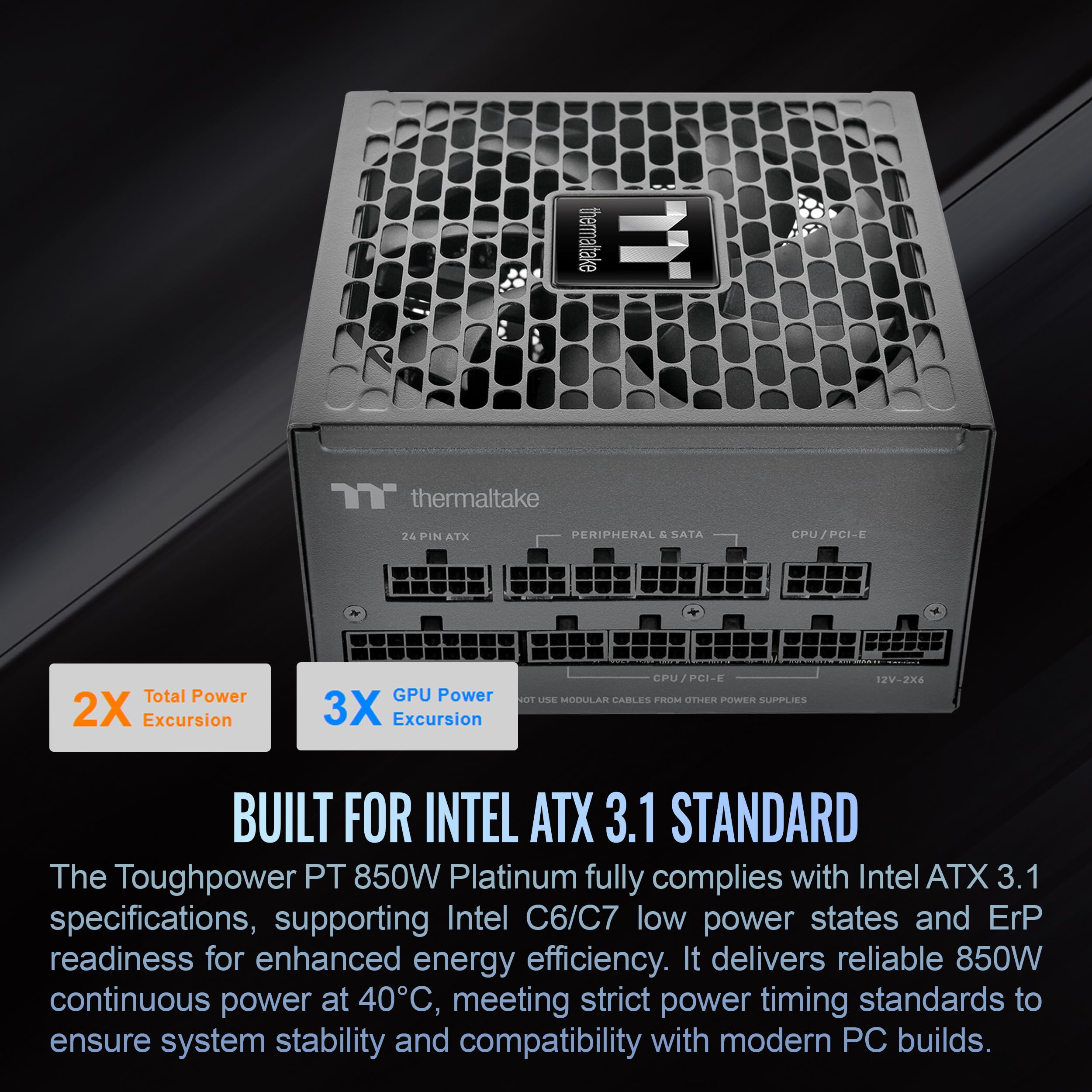 Amazon.com: Thermaltake Toughpower PT 850W; ATX 3.1; Native PCIe