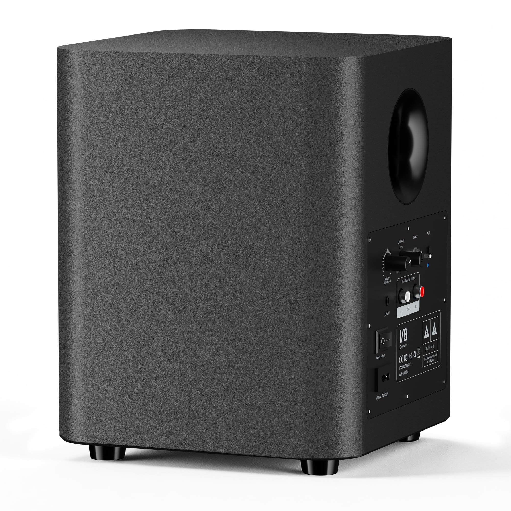 OHAYO Subwoofer de 60 W, amplificador de clase D, color negro