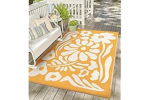 Uphome Outdoor Plastic Straw Rug 6x9 ft, Reversible Waterproof Outdoor Rug Carpet