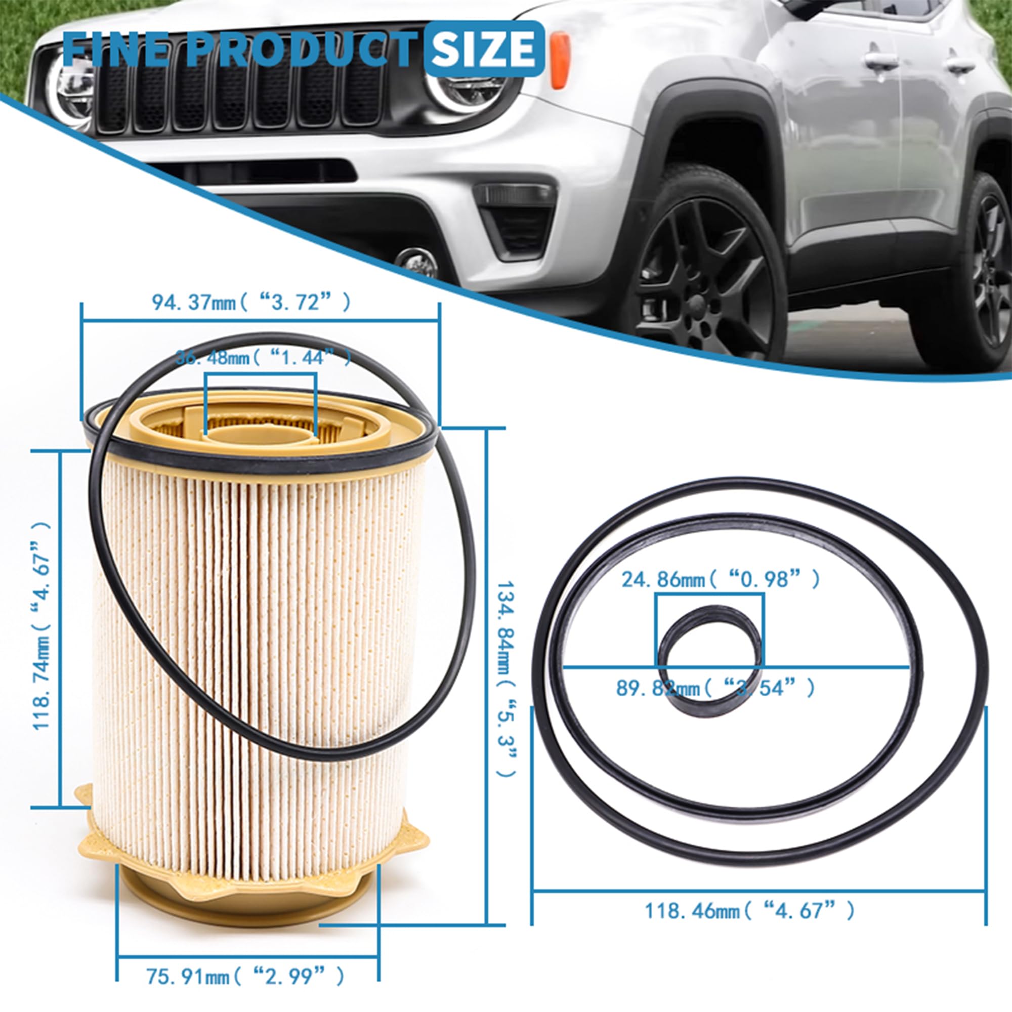 6.7 Cummins Fuel Filter 68157291AA Compatible - Key Features