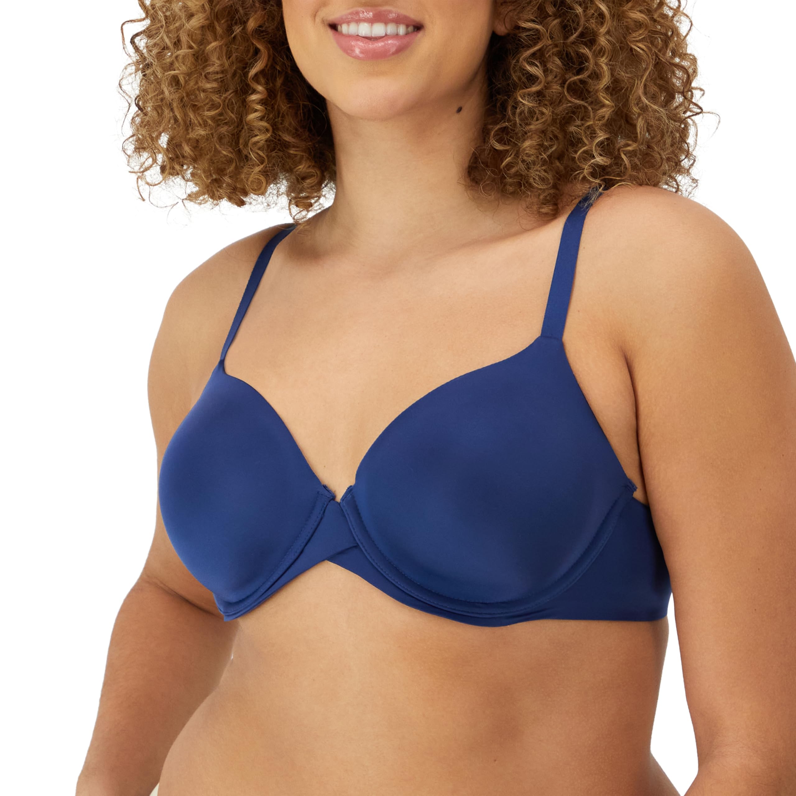 MaidenformWomen's Underwire, One Fab Fit Microfiber Demi T-Shirt Bra with Convertible StrapsOEKO-TEX STANDARD 100