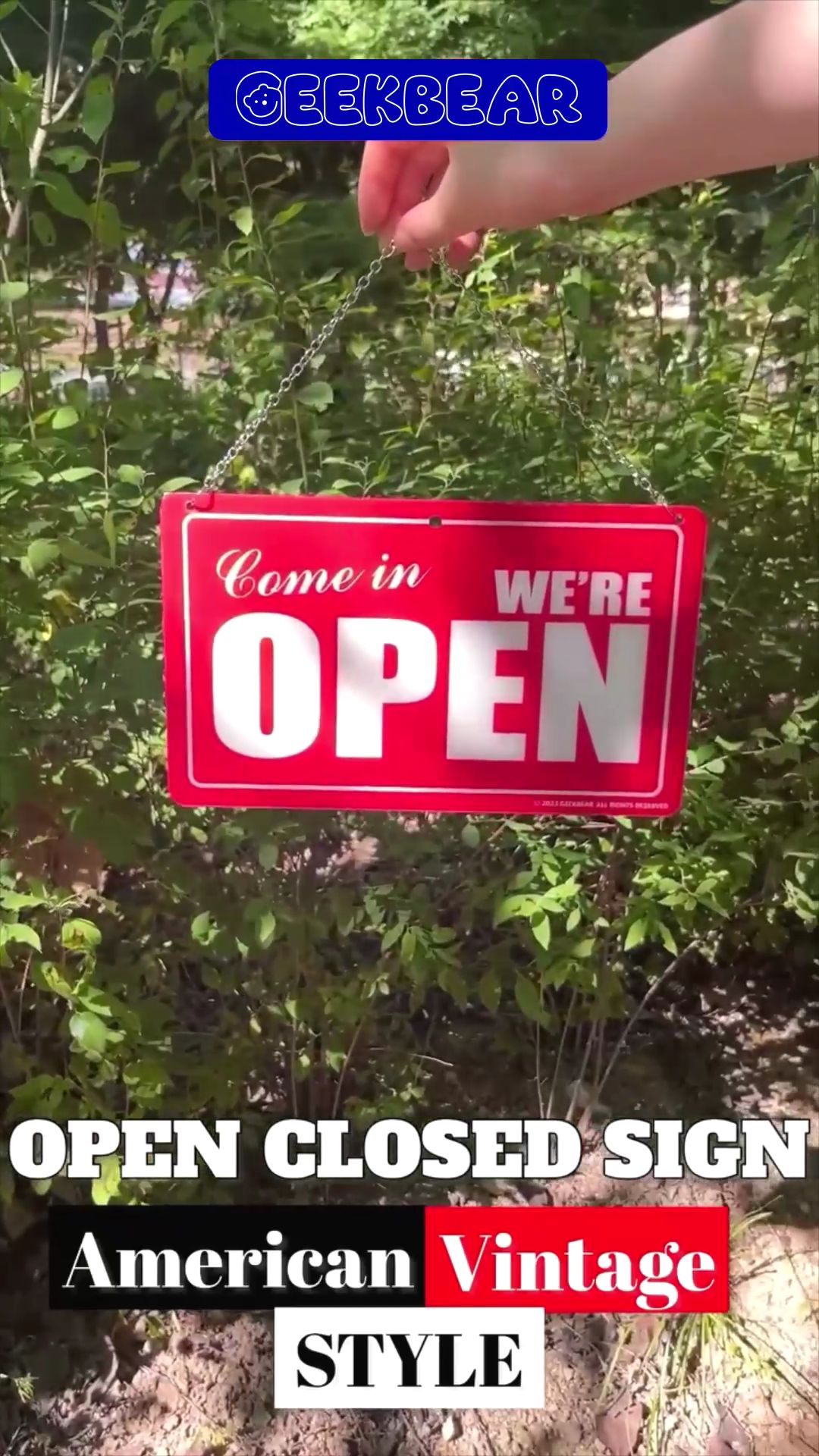 Amazon.com : GEEKBEAR Open Closed Sign for Business - Acrylic
