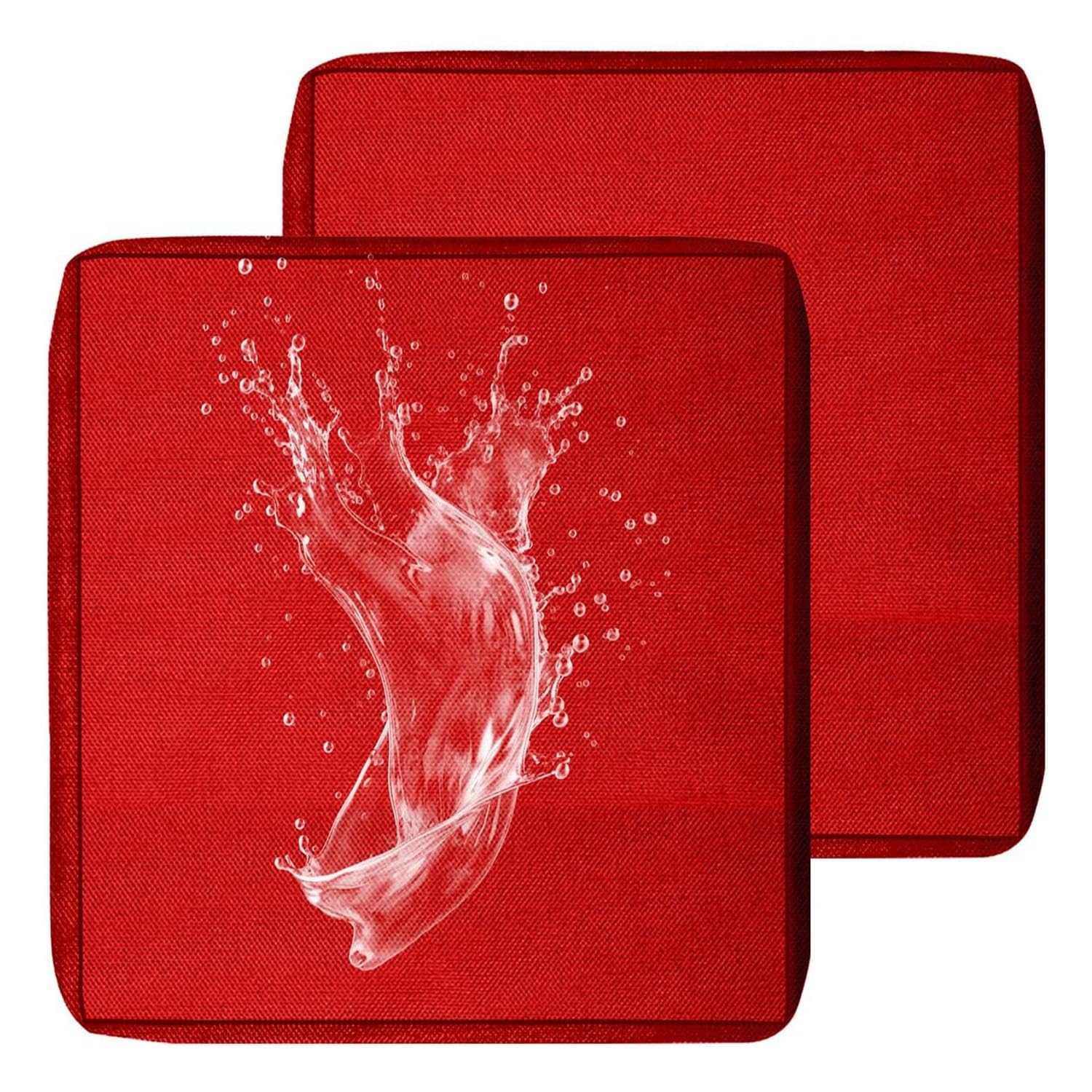 MSNCS 1/2/4 PCS Sofa Seat Cushion Covers Outdoor Waterproof,Garden Replacement Furniture Seat Covers with zipper,Washable,for Indoor Outdoor Patio Sofa(Red,60x55x10cm 2pcs)