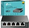 TP-Link TL-SG105PE Managed 5-Port Gigabit PoE Network Switch, 4 Port PoE+ Ethernet Splitter Extenders up to 65W Power Budget, Support Network Monitoring, Traffic Prioritization, Auto Recovery, VLAN