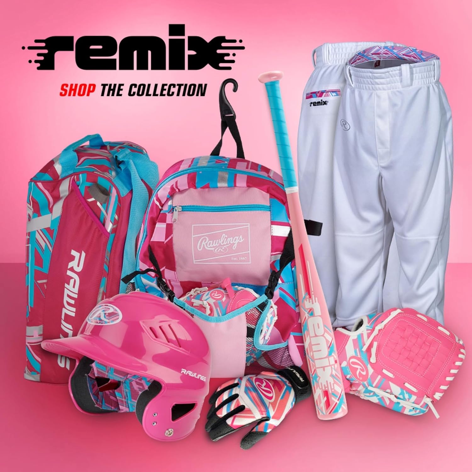 Rawlings | REMIX Duffel Equipment Bag | T-Ball & Youth Baseball/Softball | Multiple Colors