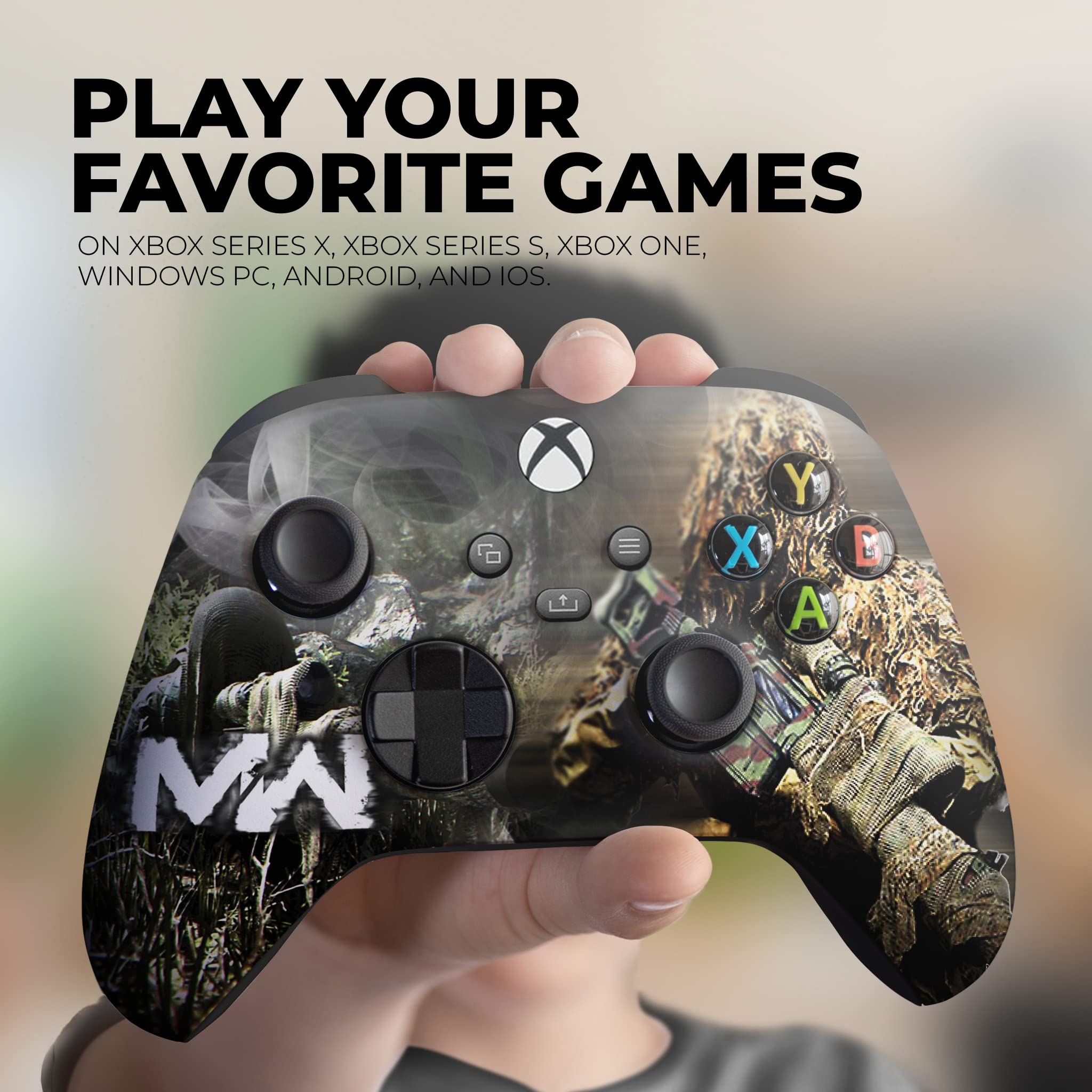 DreamController C-O-D Moderrn Warfare Custom X-box Controller inalámbrico compatible con X-box One/X-box Series X/S Orgullosamente personalizado en Estados Unidos con impresión hidrófuga permanente