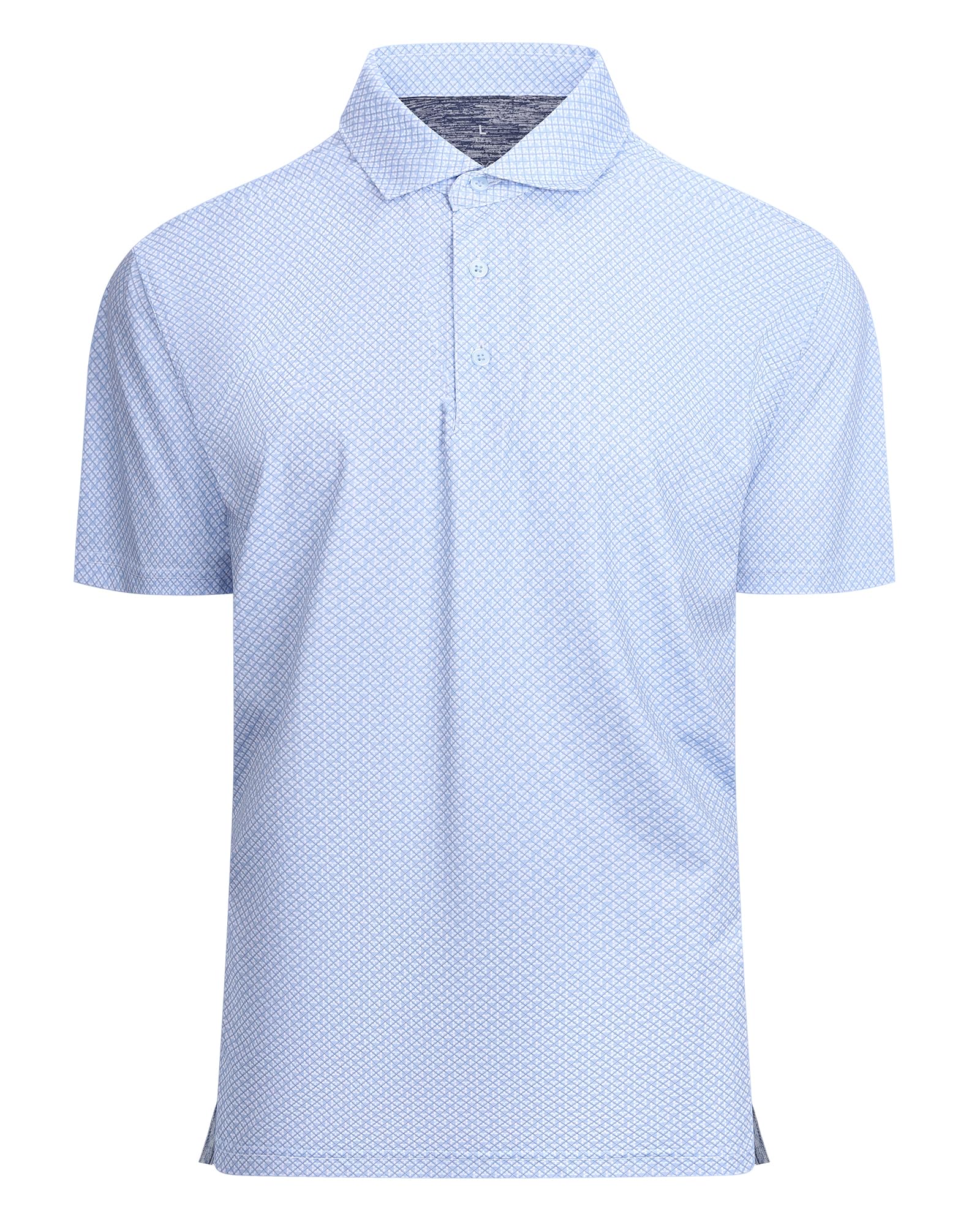 Damipow Golf Shirts for Men Dry Fit Short Sleeve Print Collared Polo Shirt