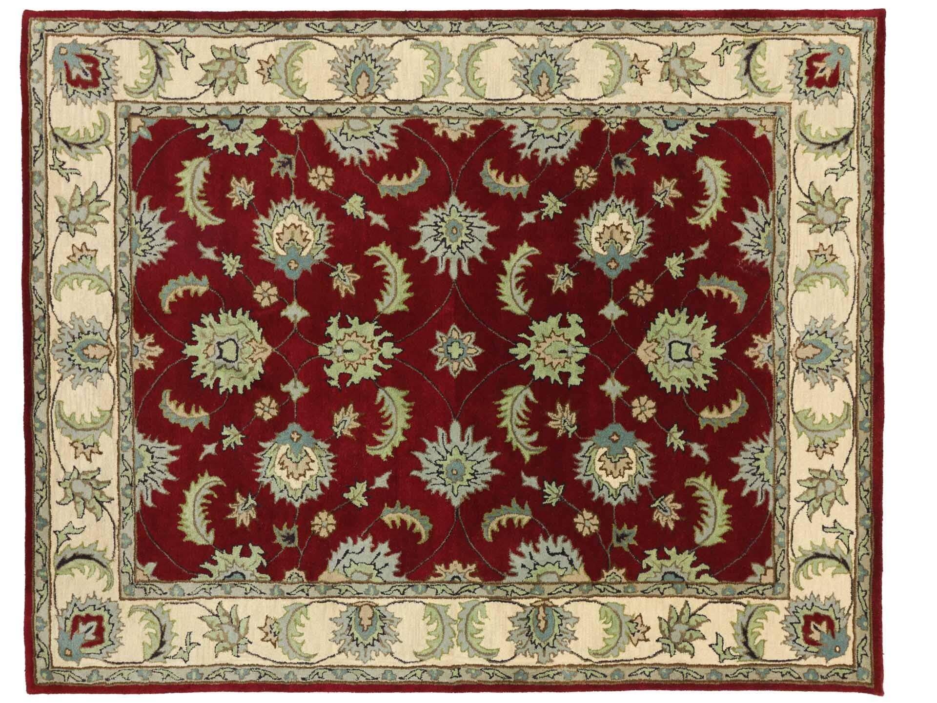 Tapis tufté à la main rouge grand format 300 x 240 pour décoration intérieure