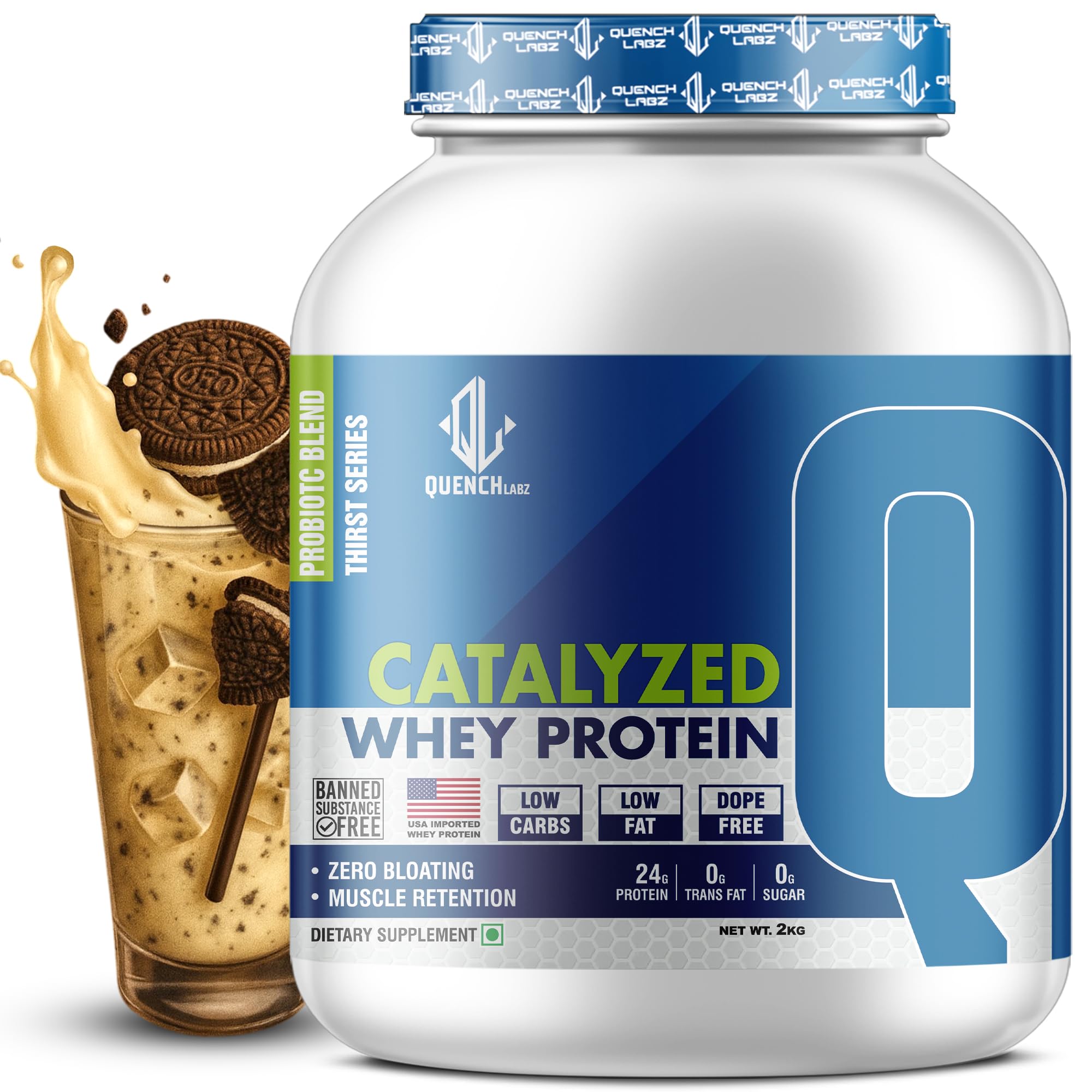 QUENCHLABZ CATALYZED WHEY PROTEIN | 24g Protein per Serving | Zero Sugar, Low Carb, Low Fat | Supports Muscle Growth & Recovery | Protein Powder for Men & Women | 4KG Chocolate Flavor — Amazon image 20