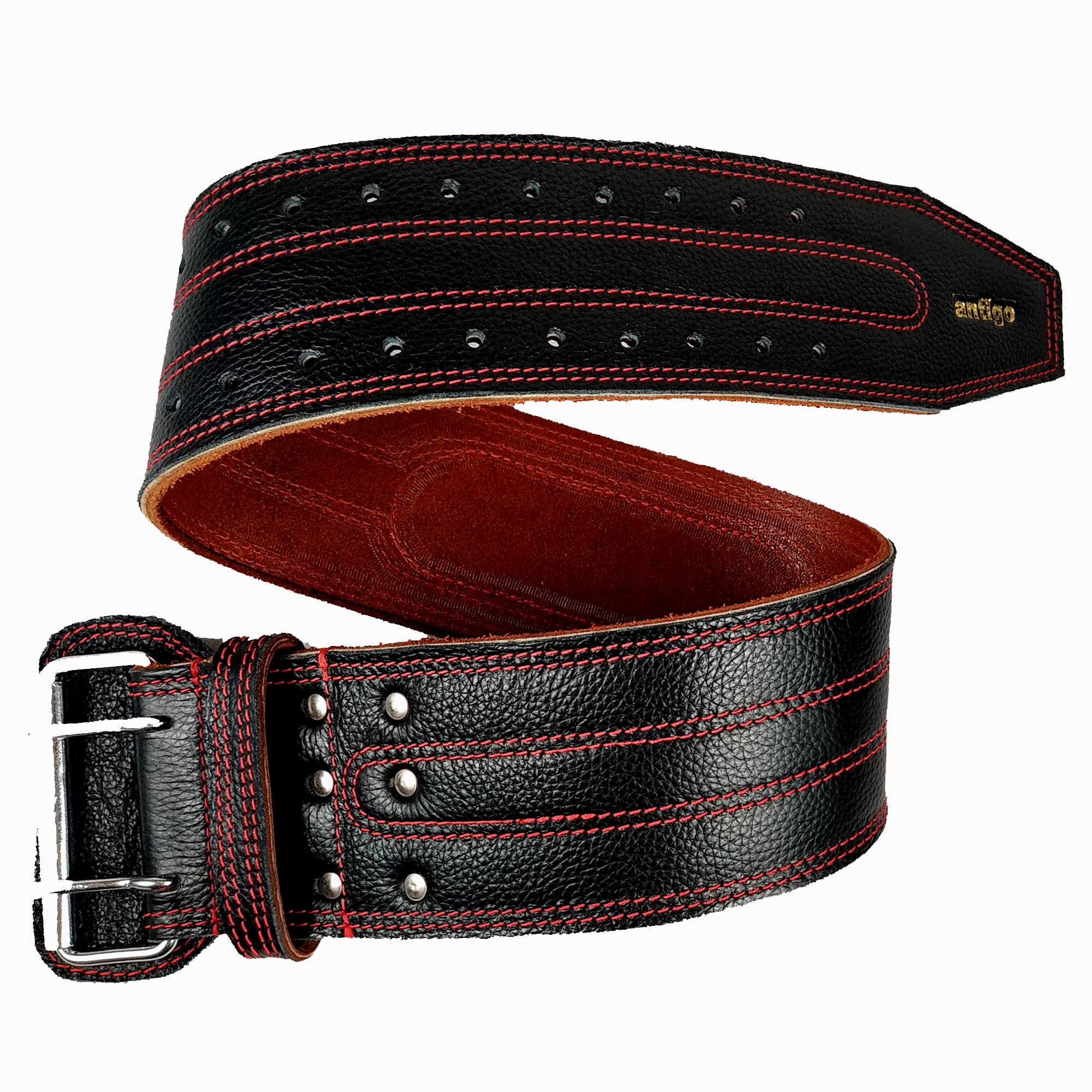 YH antigo® 5 INCH 10 MM Thick Pro Dead Lift gYM Belt Genuine Leather Weightlifting Belt Squat Strength Training Body Fitness Workout UNISEX Back Lumbar Support YH-GB-08 BLACK (MEDIUM-32-42-INCH) (B0CZDKPZDS) Amazon Price History, Amazon Price Tracker