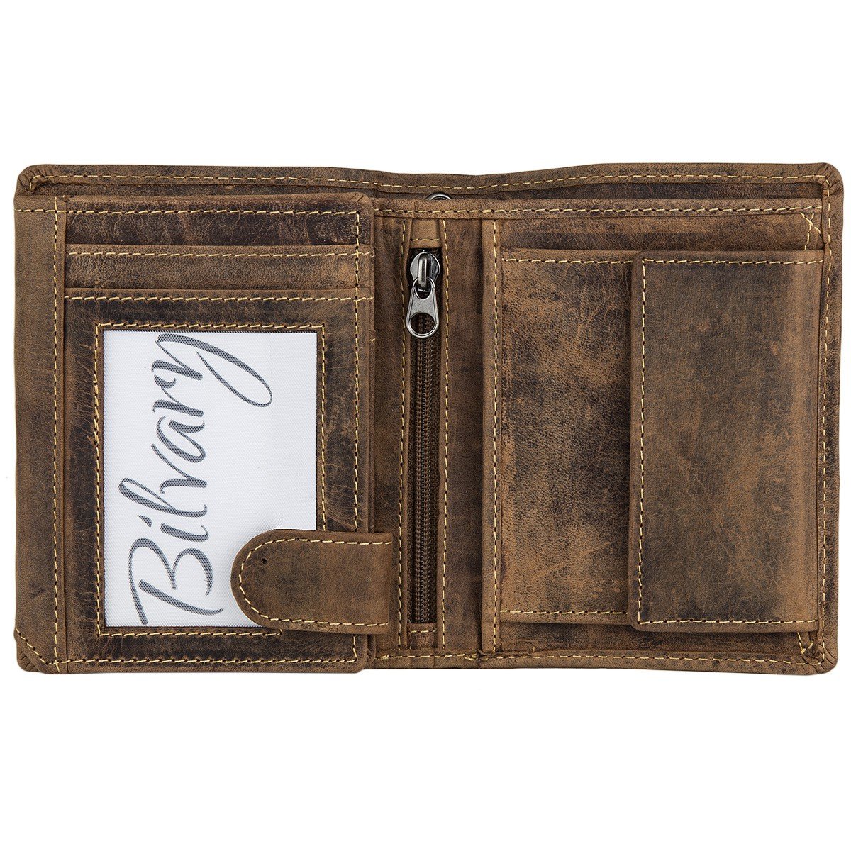 Greenburry Billy the Kid Lederbörse Herren Geldbörse Braun 8x11x2 cm