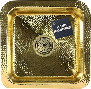 Nantucket Sinks Hand Hammered Brass Bar Sink 16.6 inch