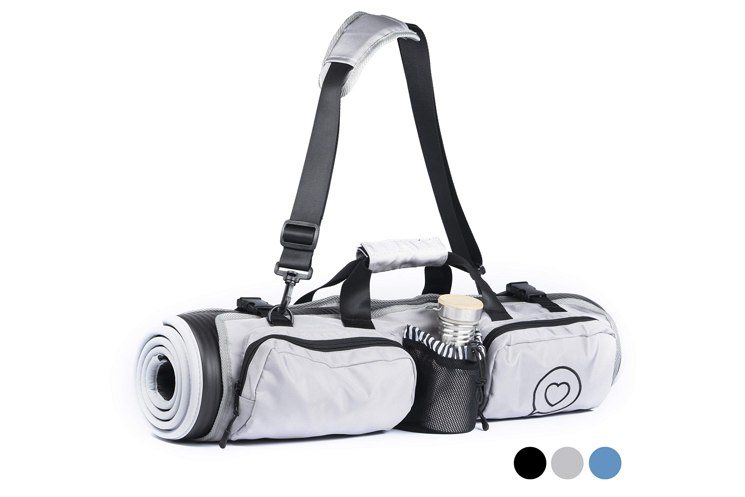 'Orla' Yoga Mat Roll Bag - Pilates Mat Bag - Gym Mat Carrier - Yoga Bag - Fits All Mats