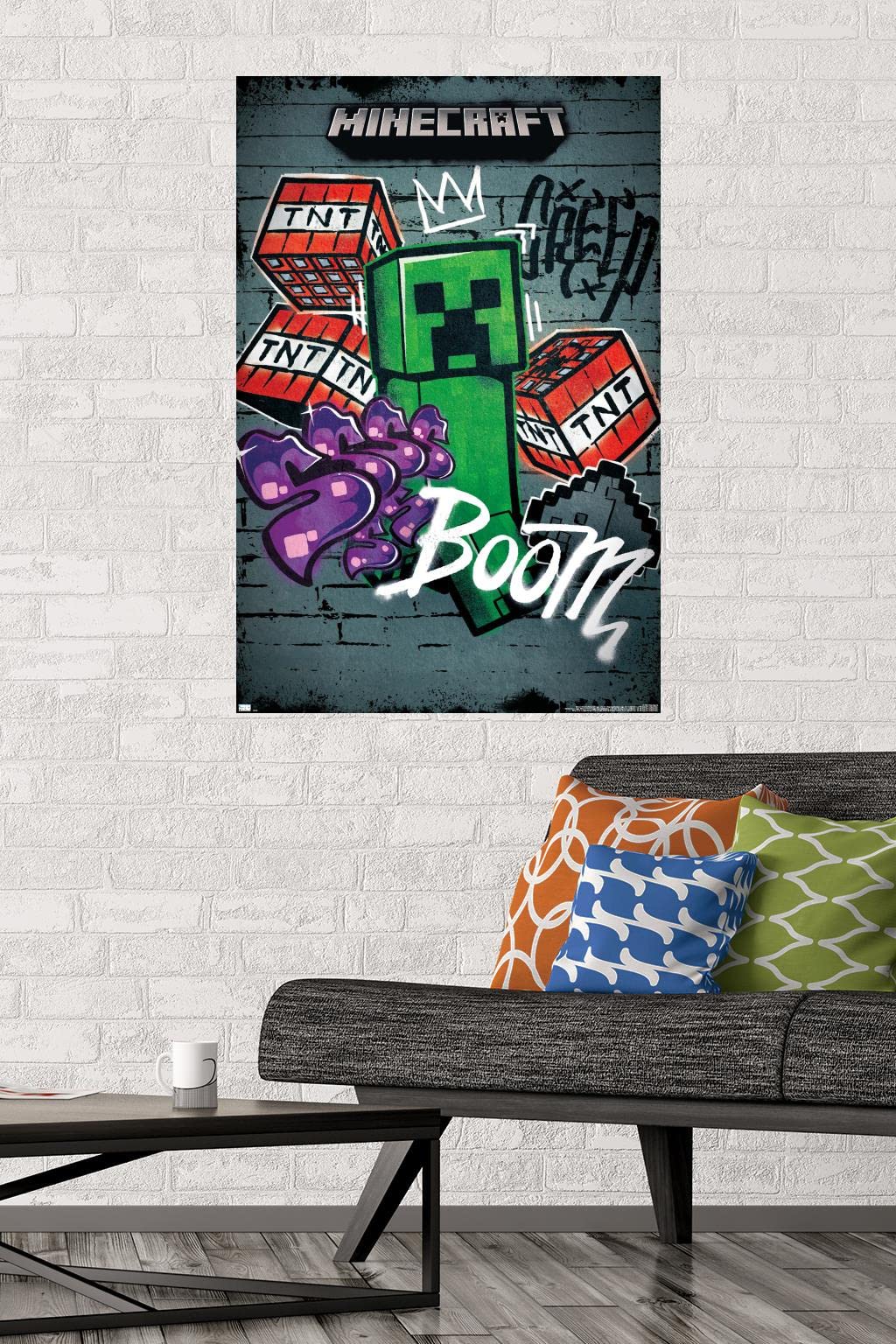 Amazon.com: Minecraft - Creeper Do Not Enter Wall Poster, 34L