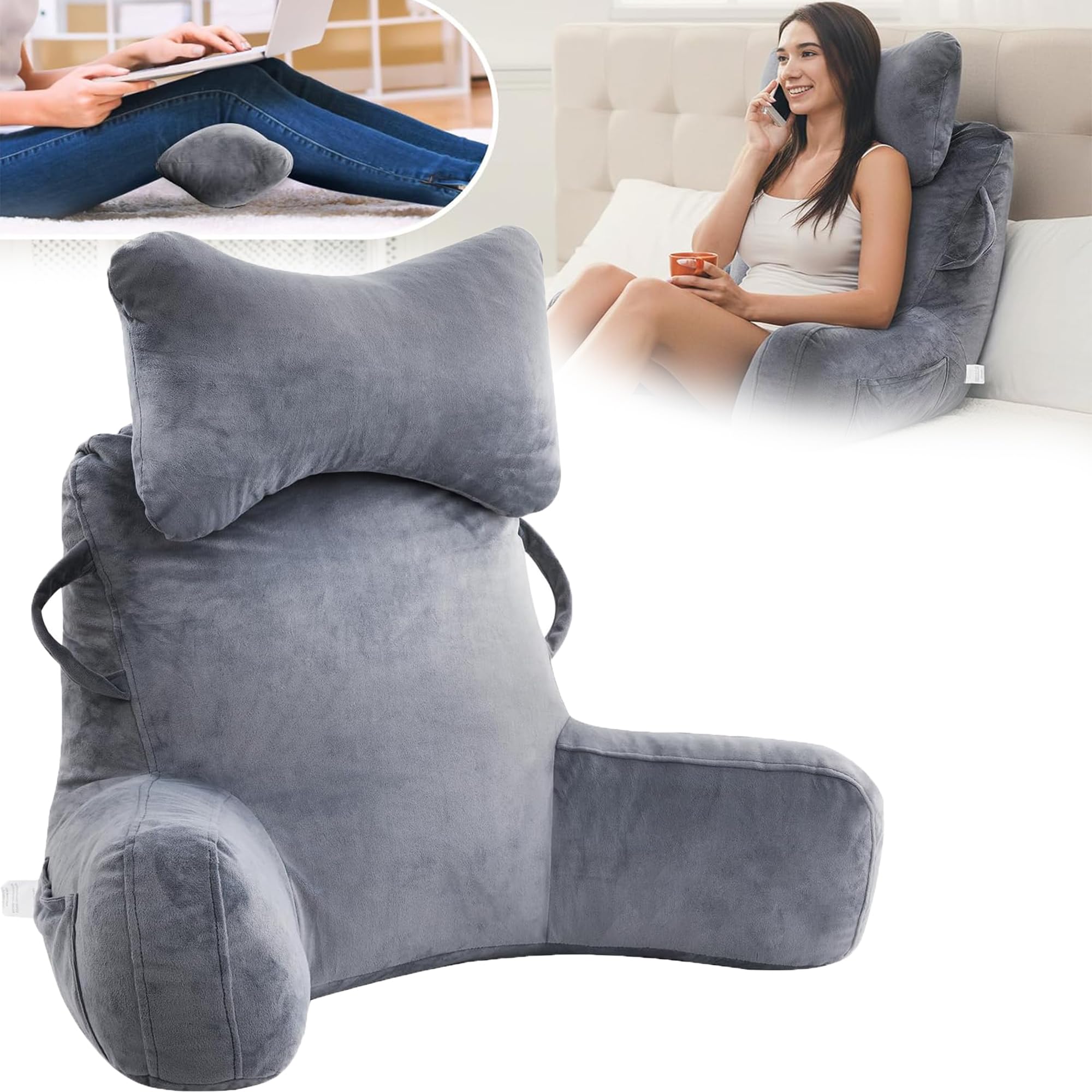 Coussin de dossier pour regarder la télévision et jouer aux jeux confortablement au lit
