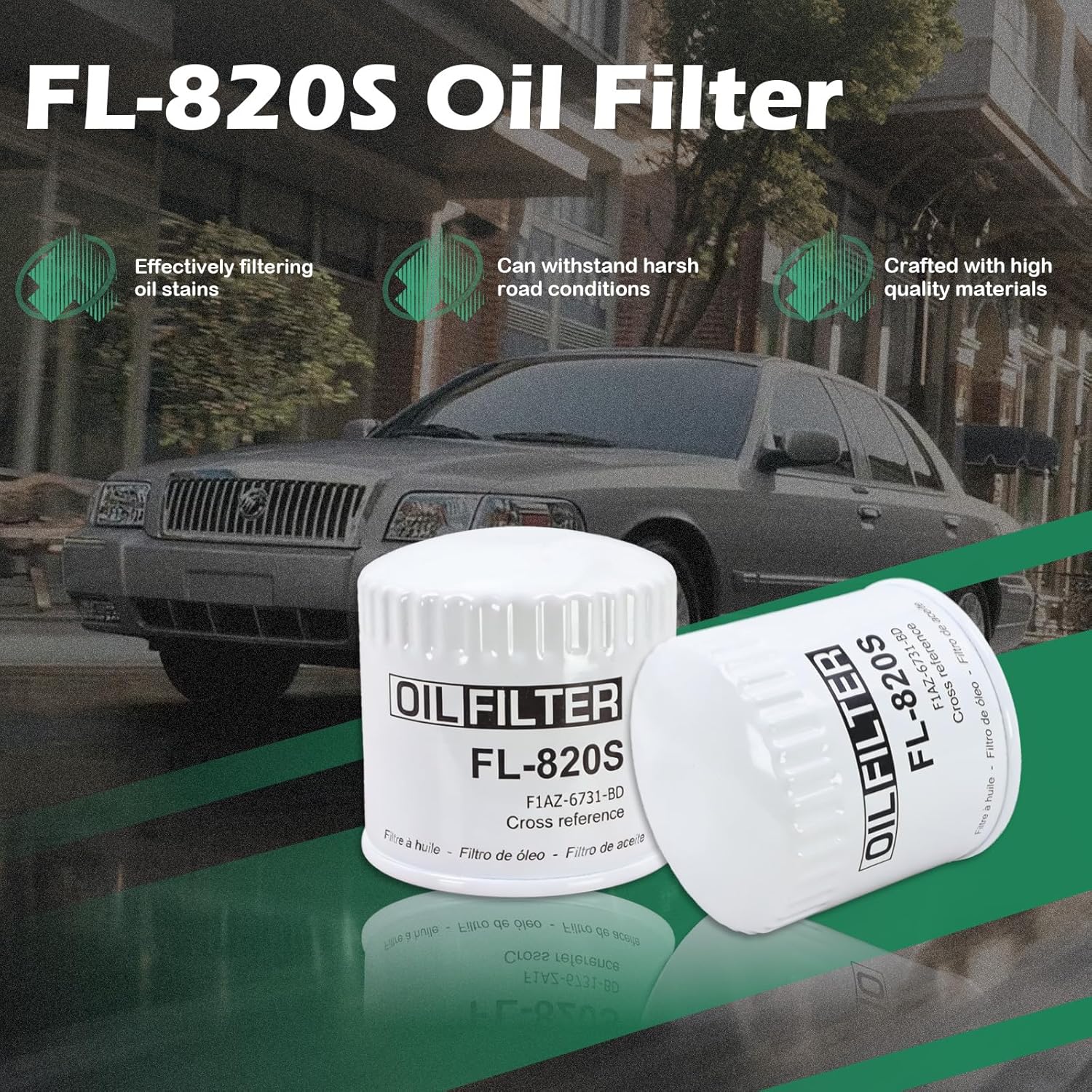 FL-820S Oil Filter Fit for Ford F250 F350 E350 E450 Super Duty E150 E250 Expedition F150 Escape Ranger Explorer (6 PCS)