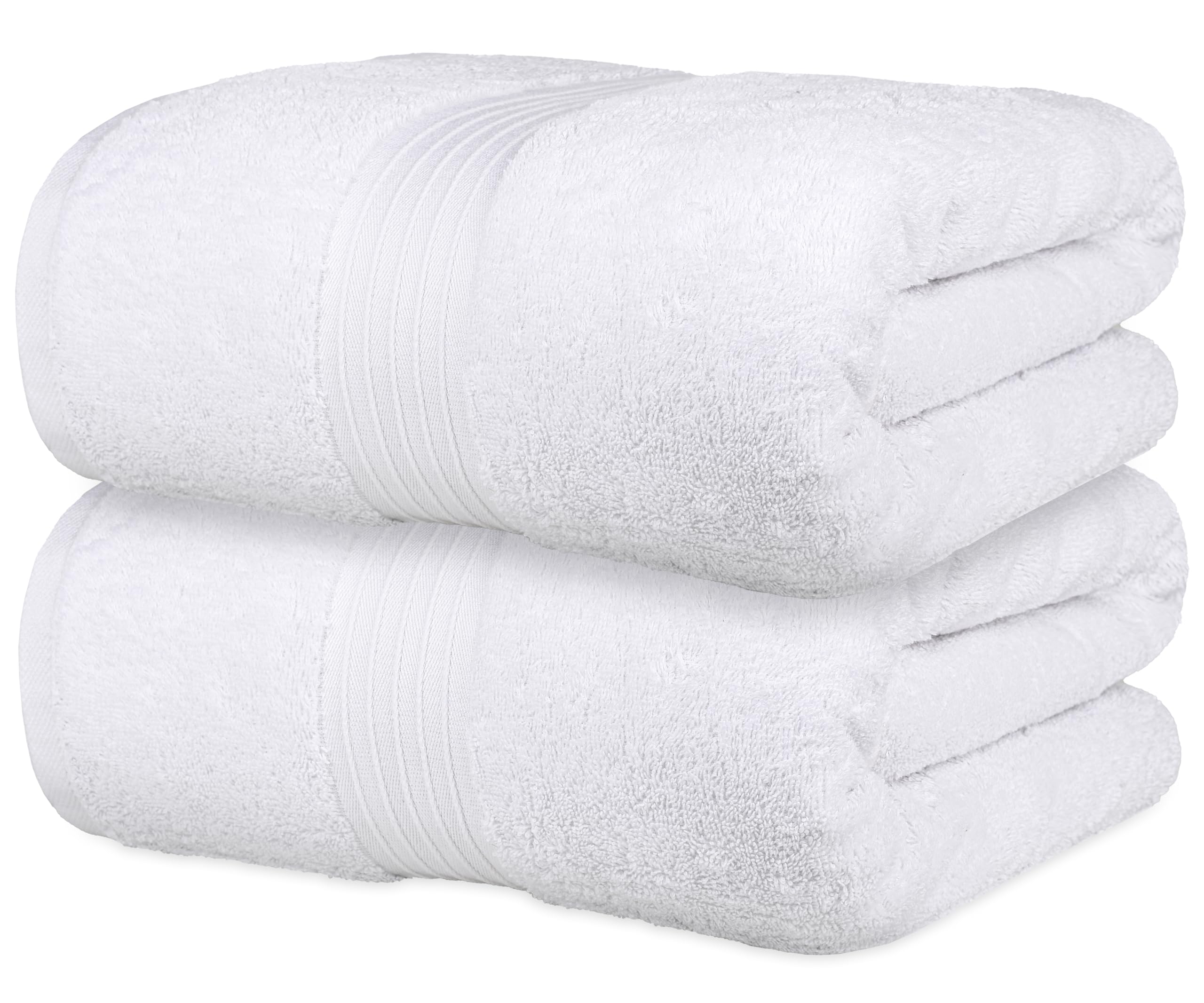 Bliss Casa - Jumbo Bath Sheet (2 Pack, 90x180 cm) - 600 GSM Large Bath Towel - 100% Combed Cotton Highly Absorbent and Quick Dry Extra Large Bath Towel - Super Soft Hotel Quality Towel